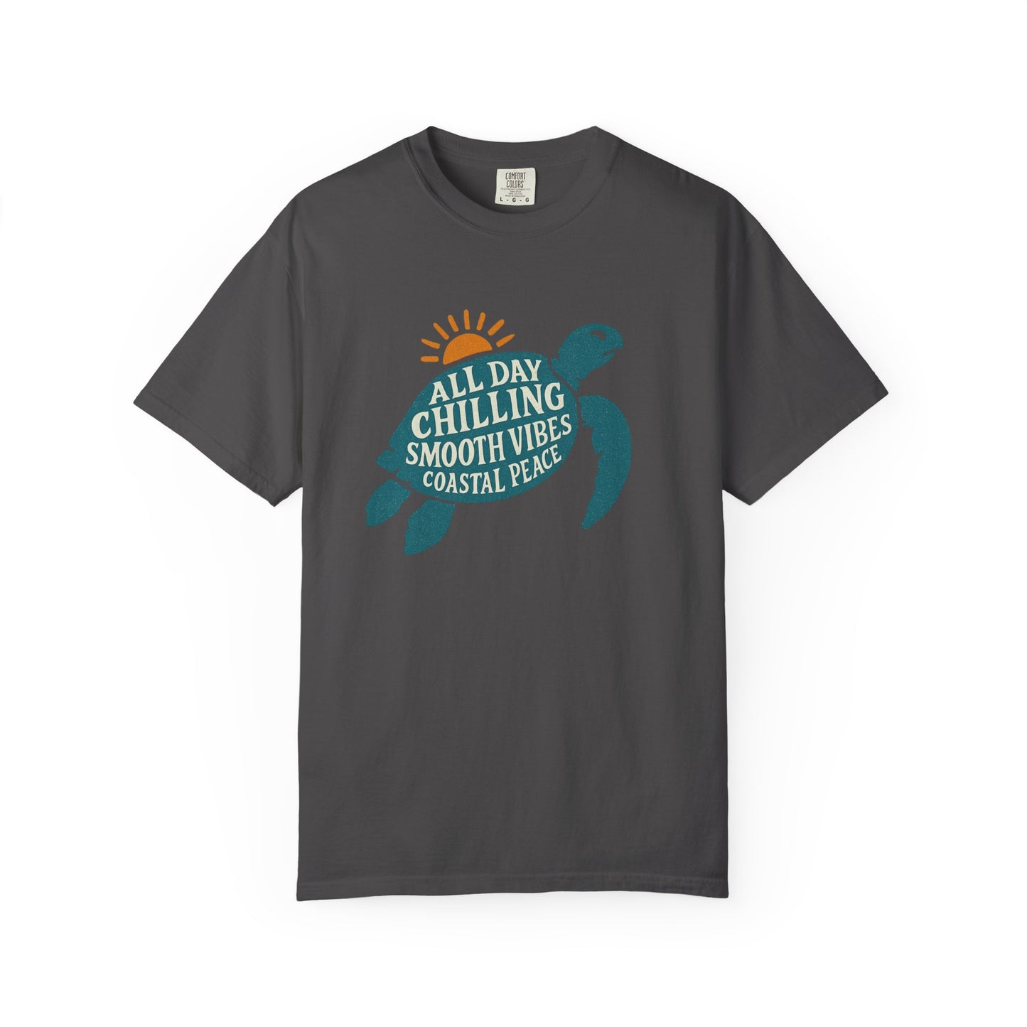 Coastal Peace T-Shirt | All Day Chilling Tee, Beach Vibes, Unisex Garment-Dyed Shirt, Summer Fashion, Eco-Friendly Apparel