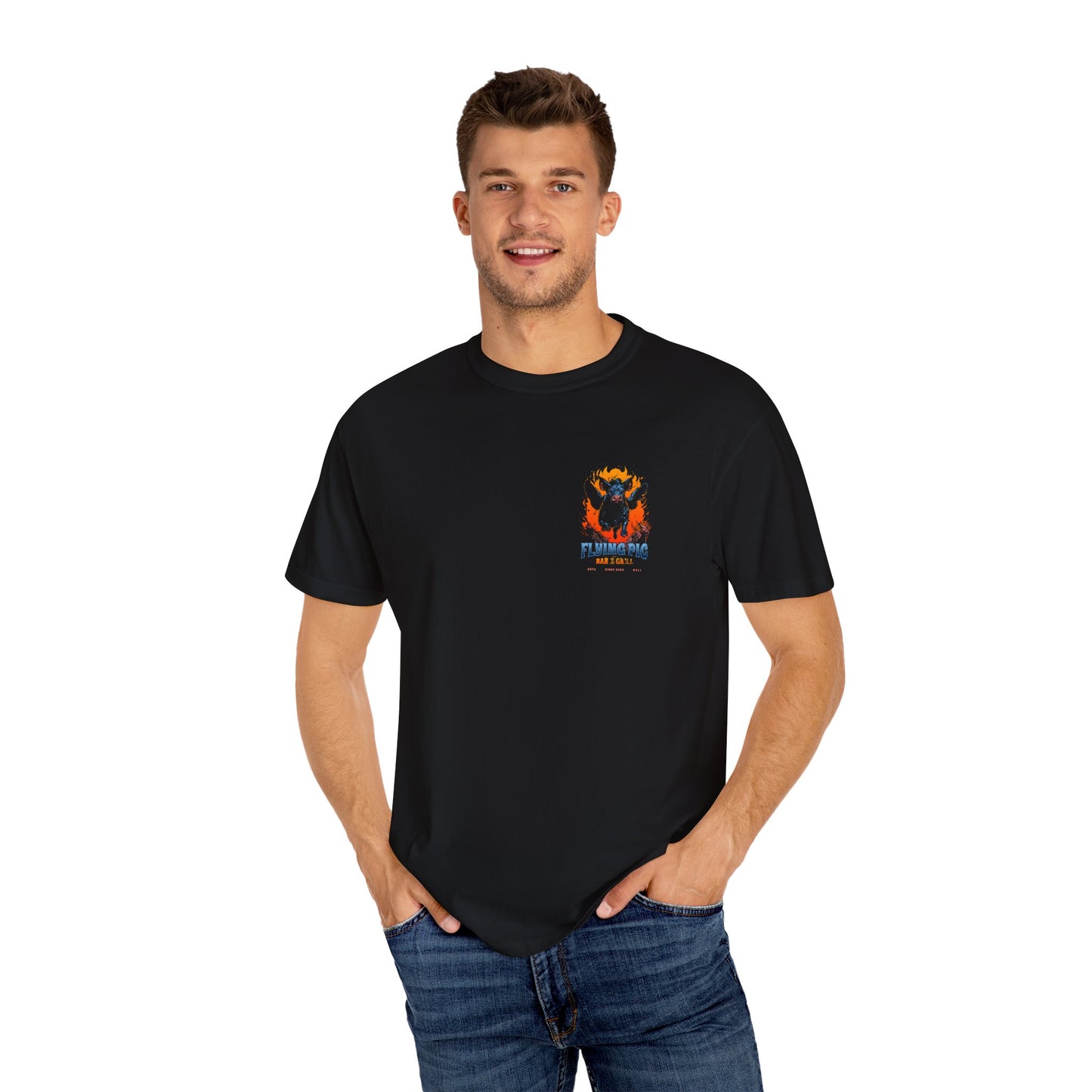 Flying Pig Graphic Tee - Unisex Garment-Dyed T-shirt, Fun Apparel, Casual Wear, Unique Gift, Summer Fashion, Festival Shirt