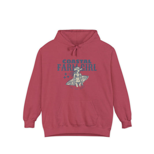 Coastal Farm Girl, Garment-Dyed Unisex Hoodie