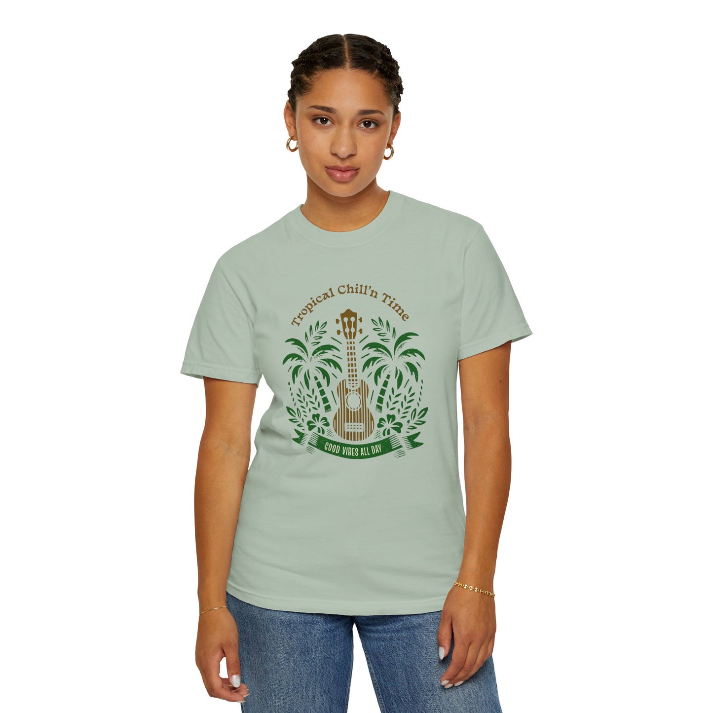 Tropical Chill T-Shirt, Summer Vibes Tee, Music Lover Gift, Beach T-Shirt, Relaxation Shirt, Unisex Tee for Vacations