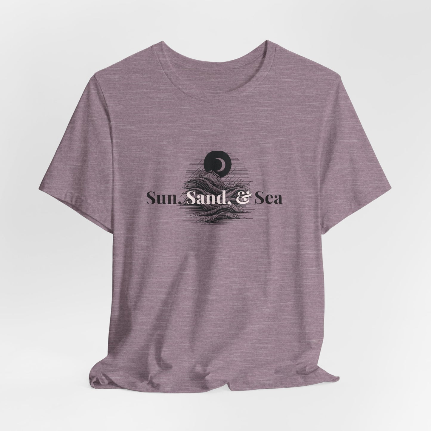 Sun Sand Sea Unisex Casual Summer Tee Shirt, Beachwear, Gift for Travelers, Vacation Outfit, Relaxed Style, Trending Store, Cool T-Shirt