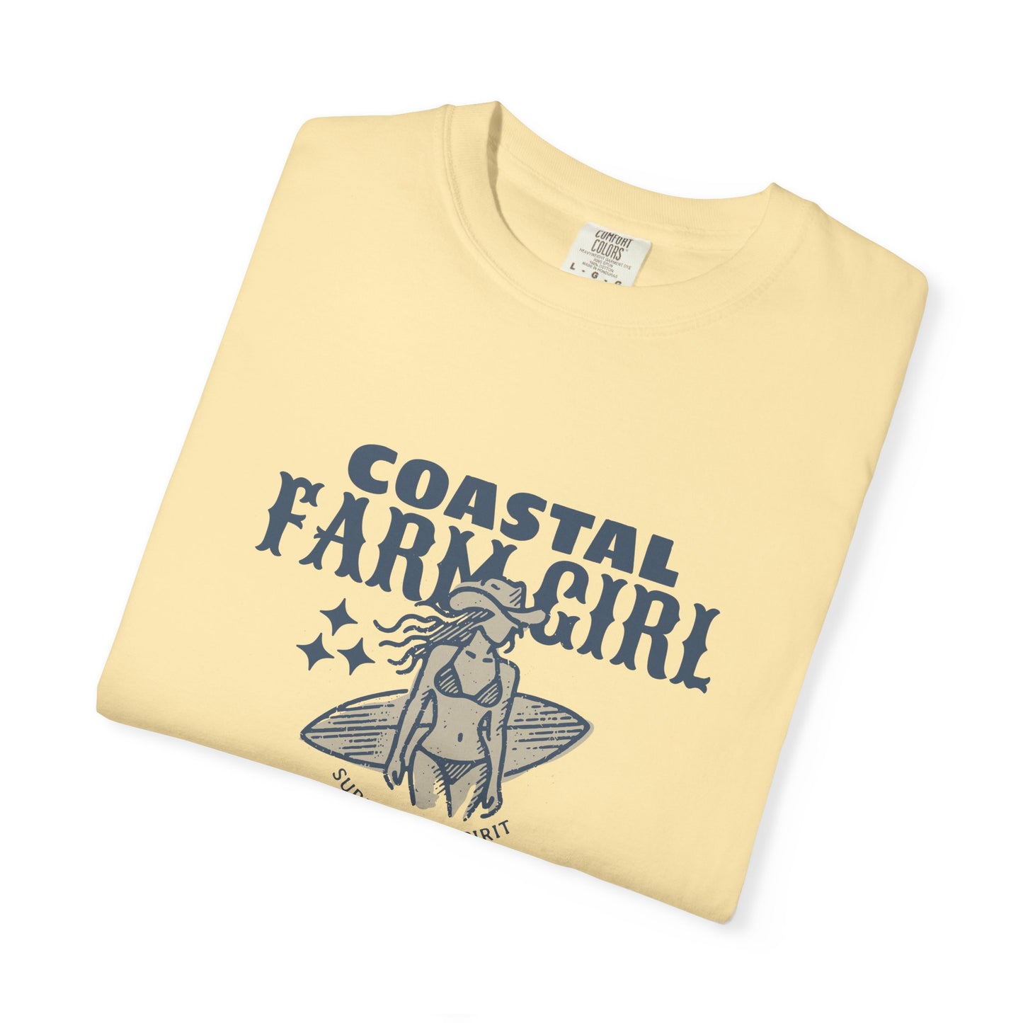 Coastal Farm Girl T-shirt, Unisex Tee for Beach Lovers, Casual Summer Wear, Gift for Surf & Farm Enthusiasts, Vintage Style Cotton Top