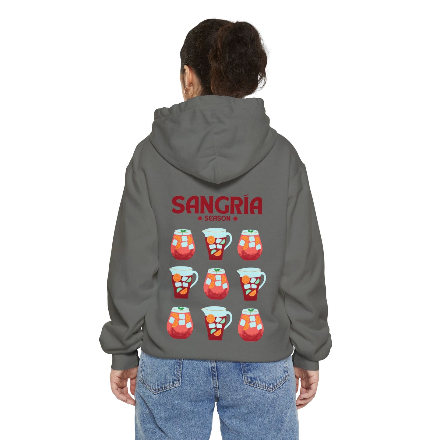Sangria Vibes Hoodie - Chill Unisex Garment-Dyed Sweatshirt, Perfect for Parties, Festivals, Summer Celebrations, Drink Lovers, Cozy Apparel