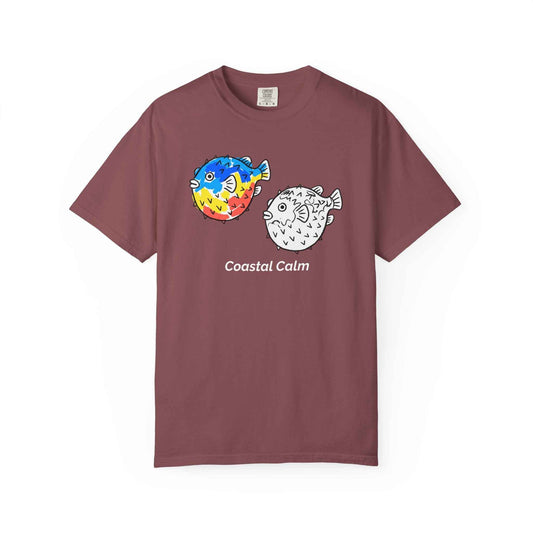 Puffer Fish T-Shirt — Coastal Calm Graphic Summer Beach Cotton Tee