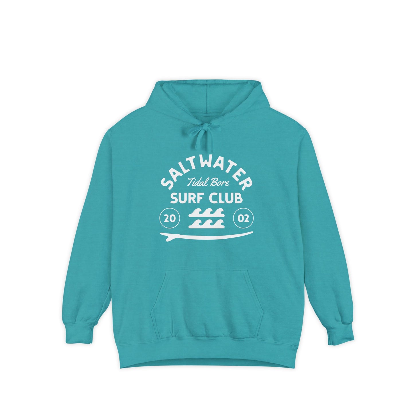 Saltwater Tidal Bore Surf Club Unisex Hoodie, Beachwear, Casual Style, Gift for Surfers, Coastal Living, Summer Vibes, Comfortable Layering