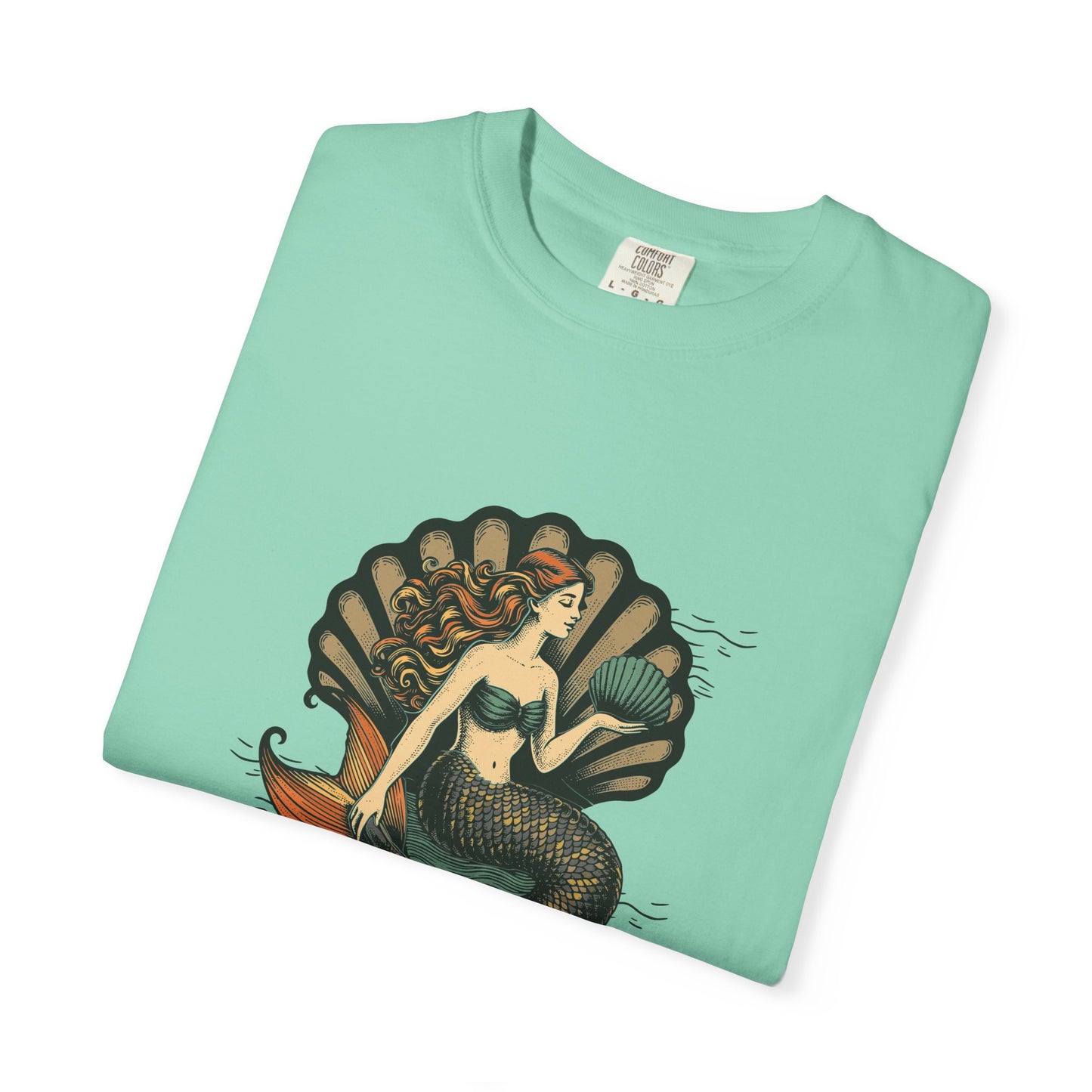 Mermaid T-Shirt, Summer Tee, Gift for Beach Lovers, Vintage Style, Unisex Casual Wear, Ocean Vibe Clothing, Eco-Friendly Fashion