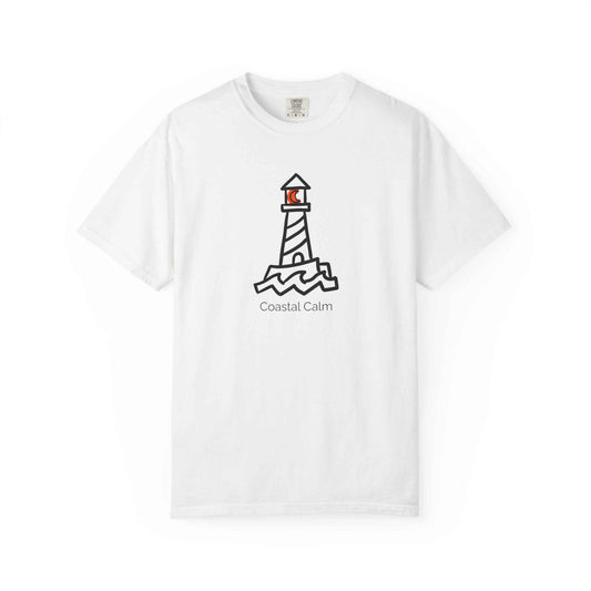 Lighthouse "Coastal Calm" Graphic T-Shirt, Summer Fashion Beach Tee