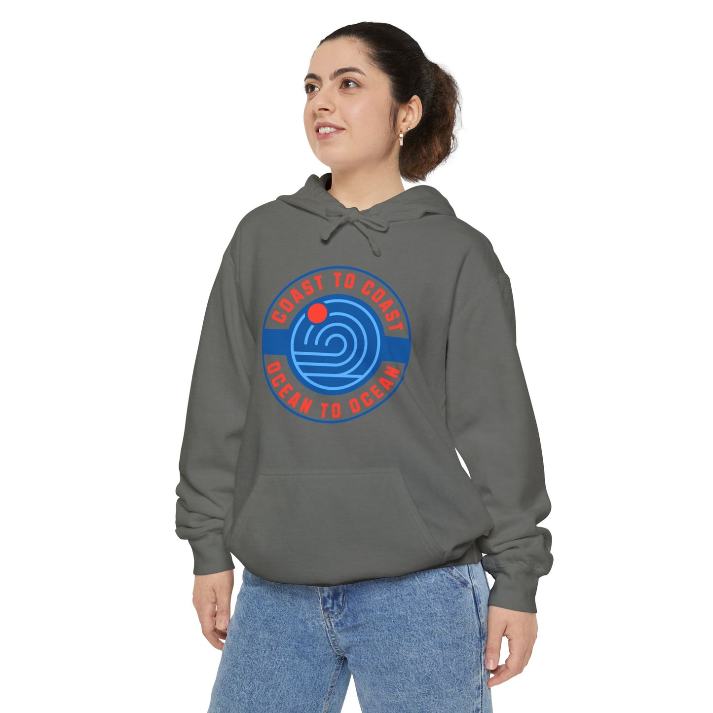 Coast to Coast Hoodie, Garment-Dyed, Unisex, Comfortable And Durable, Perfect For The Beach, Warm Winter Hoodie