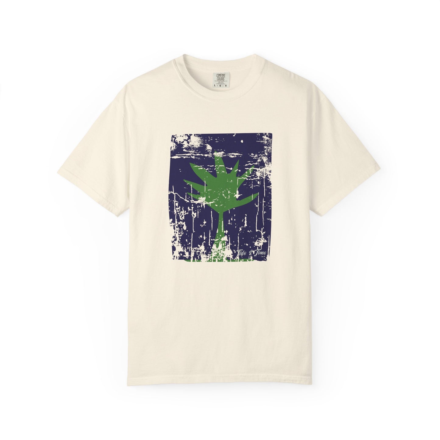 Nature-Inspired T-Shirt, Earth Day Garment-Dyed Apparel, Relaxed Fit Fashion