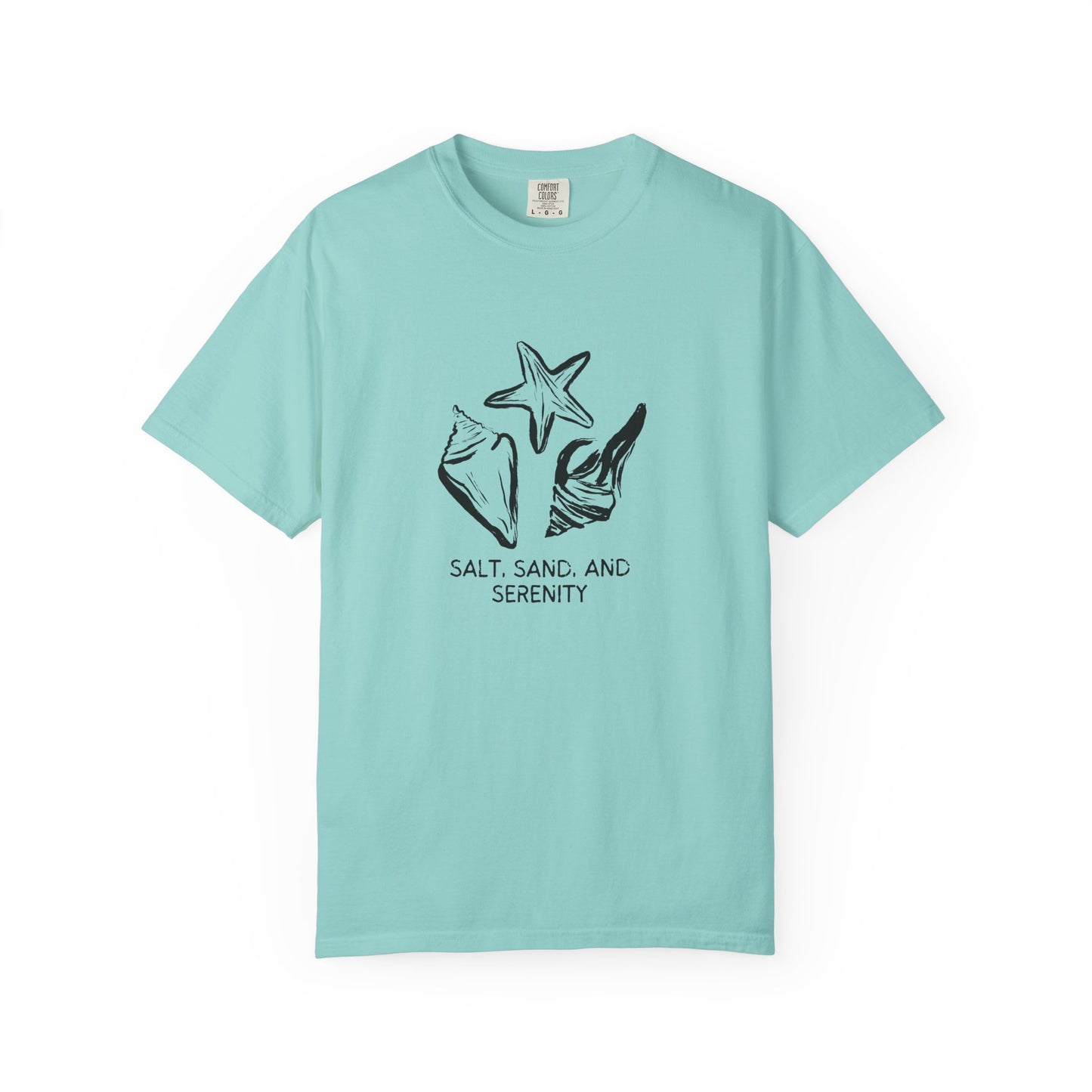 Beach Vibes Unisex T-Shirt, Salt Sand and Serenity Tee, Summer Casual Shirt, Gift for Beach Lovers, Ocean Inspired Apparel