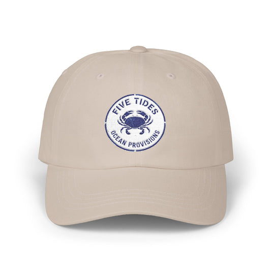 Five Tides Ocean Provisions Embroidered Crab Hat - Dad Baseball Cap