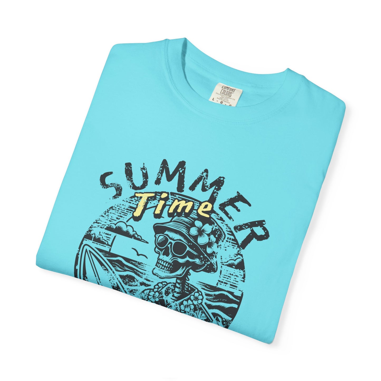 Summer Time SPF 69 Vibe T-shirt with Skeleton Graphic, Casual Tee, Beach Wear, Summer Clothes, Gift for Friends, Cool Shirt