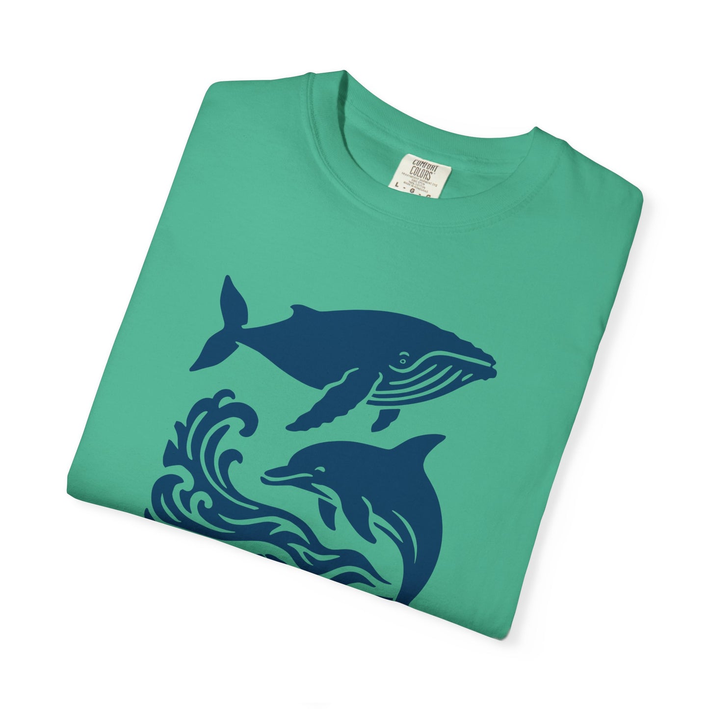 Ocean Life Garment-Dyed T-Shirt - Perfect for Beach Lovers, Marine Wildlife Enthusiasts, Summer Outings, Gifts for Nature Lovers