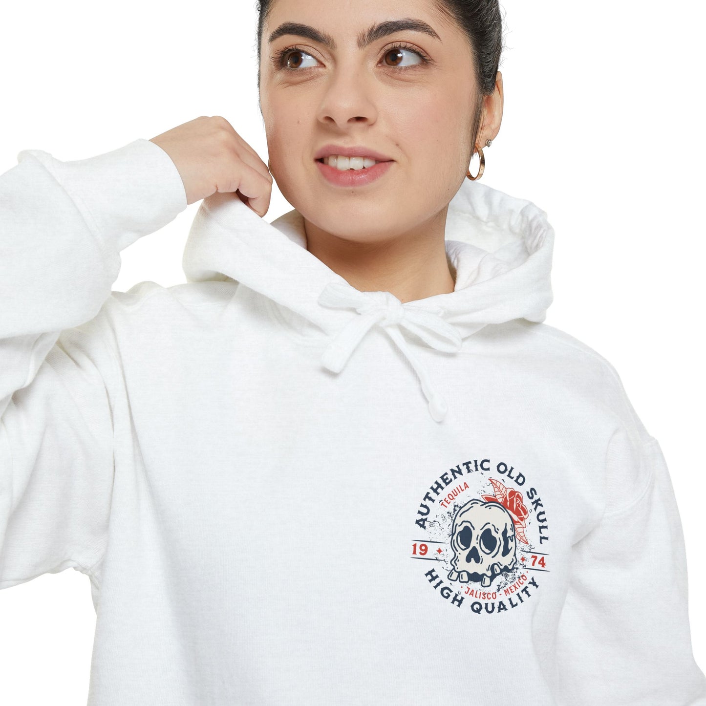 Skull Tequila Back Style Unisex Hoodie - Vintage Style, Comfortable, Ideal for Casual Outings, Gifts, Everyday Wear, Holiday Apparel