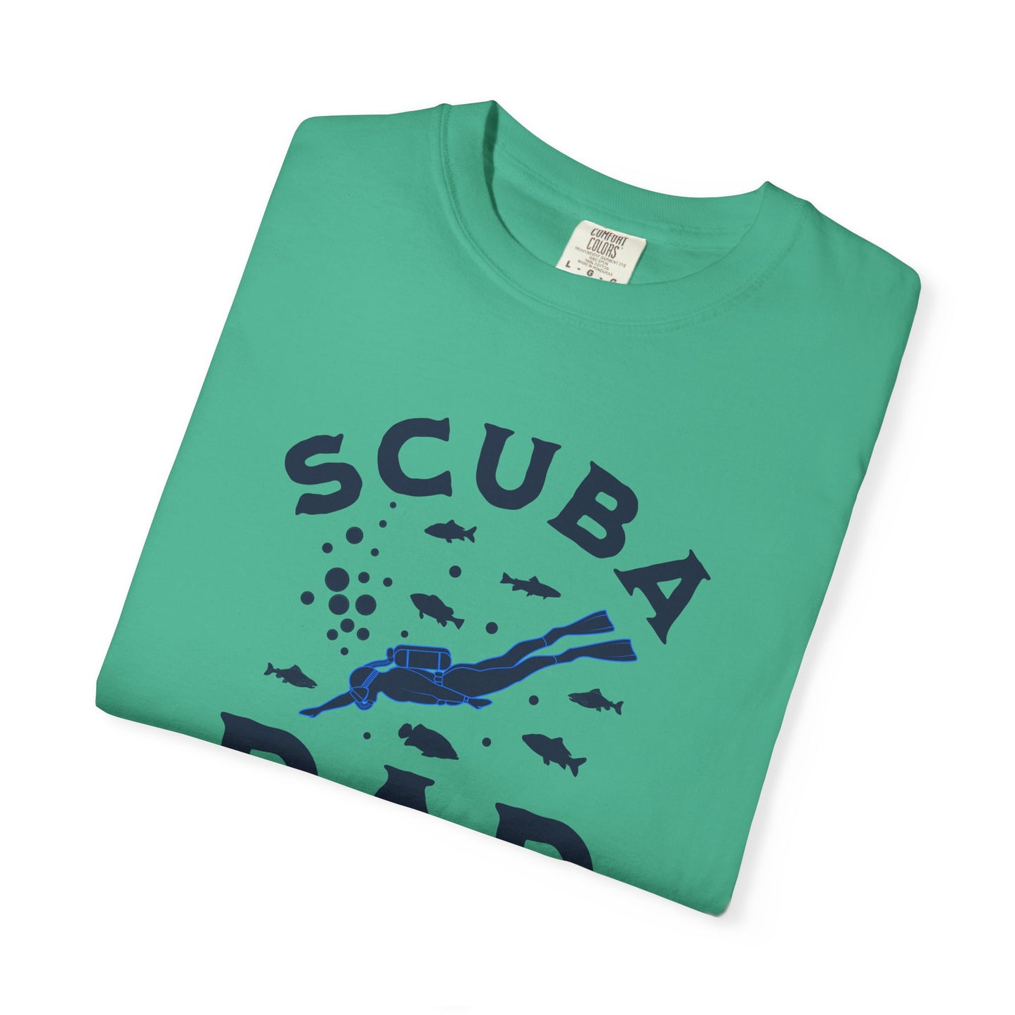 Scuba Dad Garment-Dyed T-Shirt, Perfect Gift for Father's Day, Beachwear, Scuba Diving Enthusiast, Summer Casual Wear