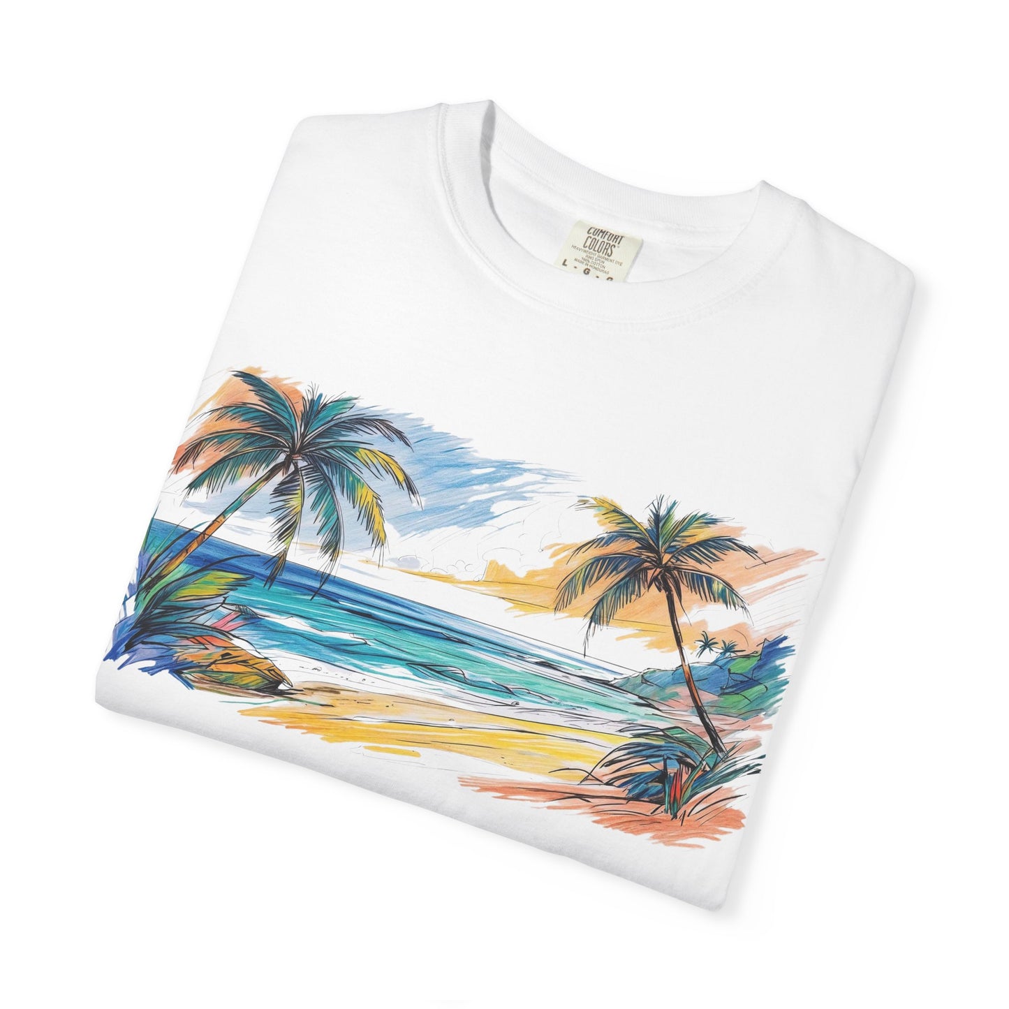 Tropical Paradise T-Shirt, 100% Ring-Spun Garment-Dyed Cotton