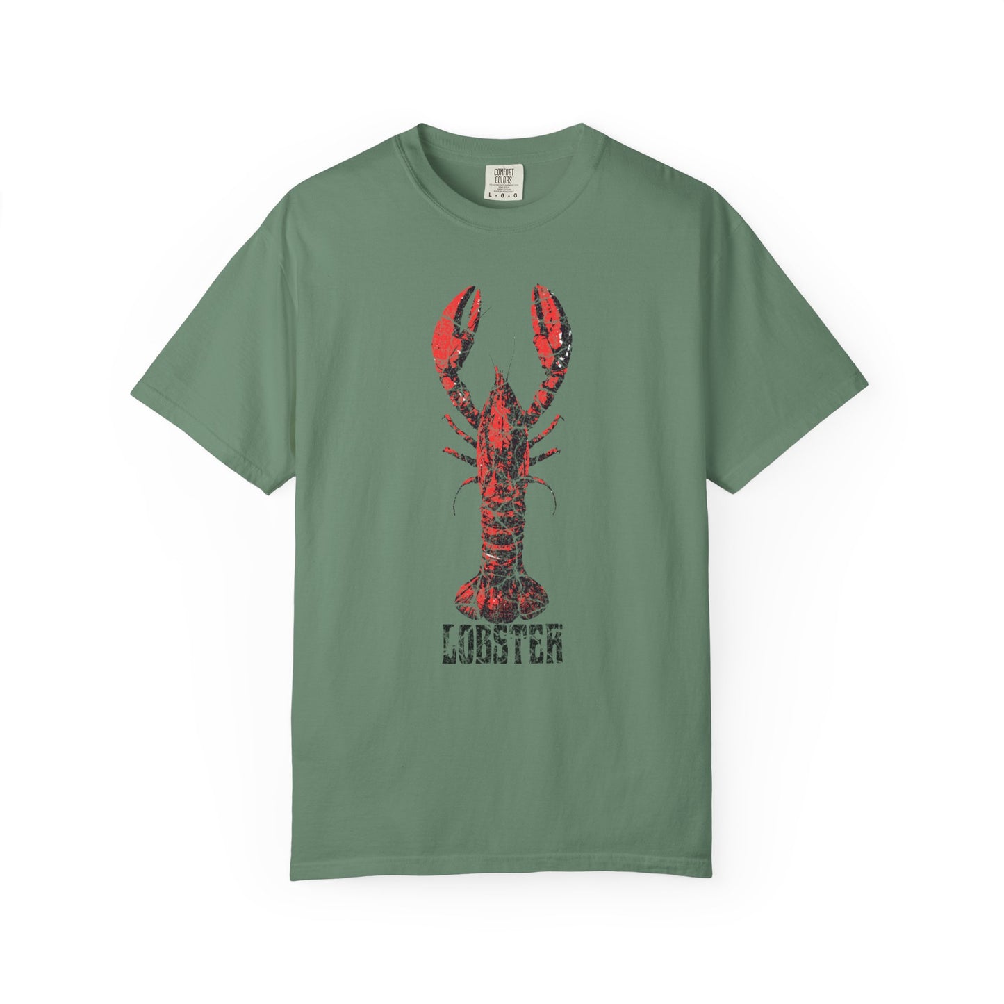 Big Red Lobster Graphic T-Shirt, 100% Ring-Spun Garment-Dyed Cotton