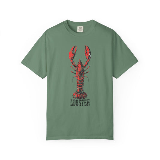 Big Red Lobster Graphic T-Shirt, 100% Ring-Spun Garment-Dyed Cotton