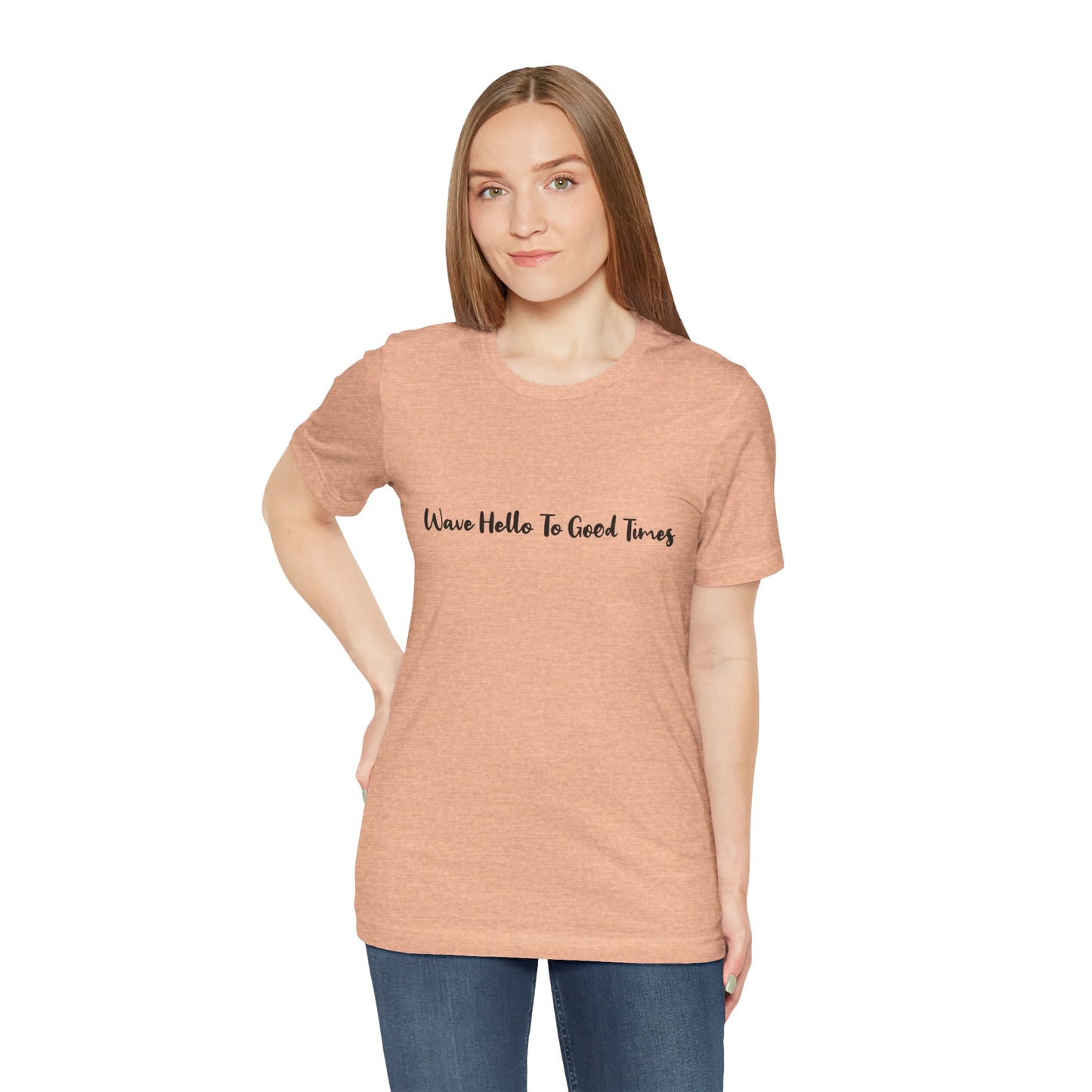 Wave Hello To Good Times Beachwear Tee, Gift for Travelers, Vacation Outfit, Trending Store, Summer T-Shirt, Comfy T-Shirt, Cool Tee
