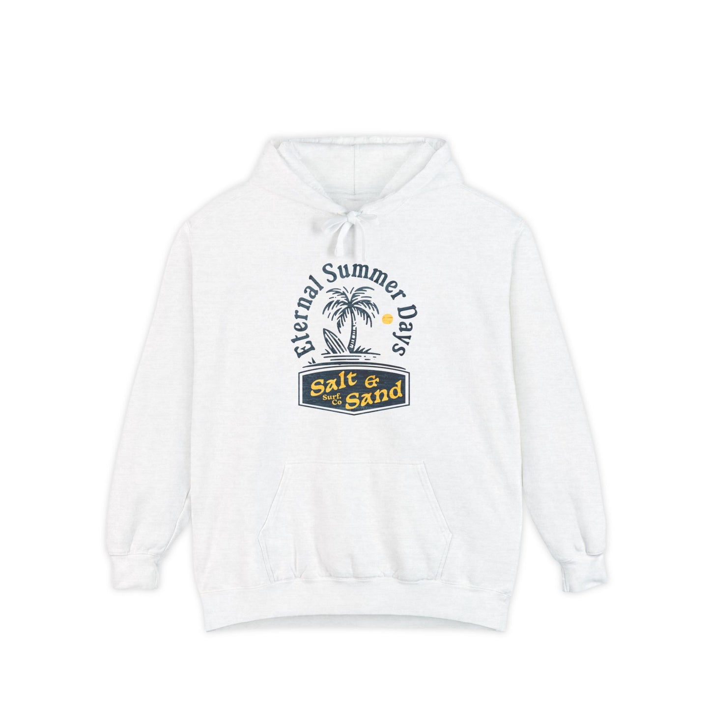Eternal Summer Hoodie - Unisex Garment-Dyed Comfy Pullover, Relaxed Beach Vibes, Perfect for Summer Days, Gift for Beach Lovers, Cozy