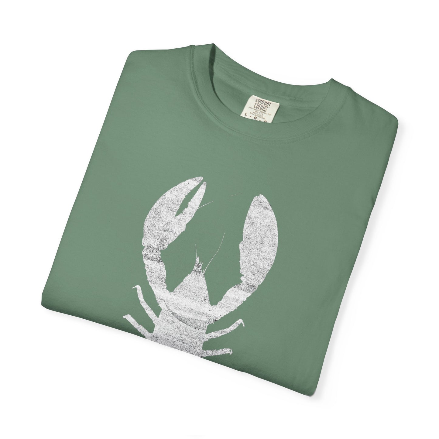 Vintage Wood Faded Lobster Graphic T-Shirt, 100% Ring-Spun Garment-Dyed Cotton