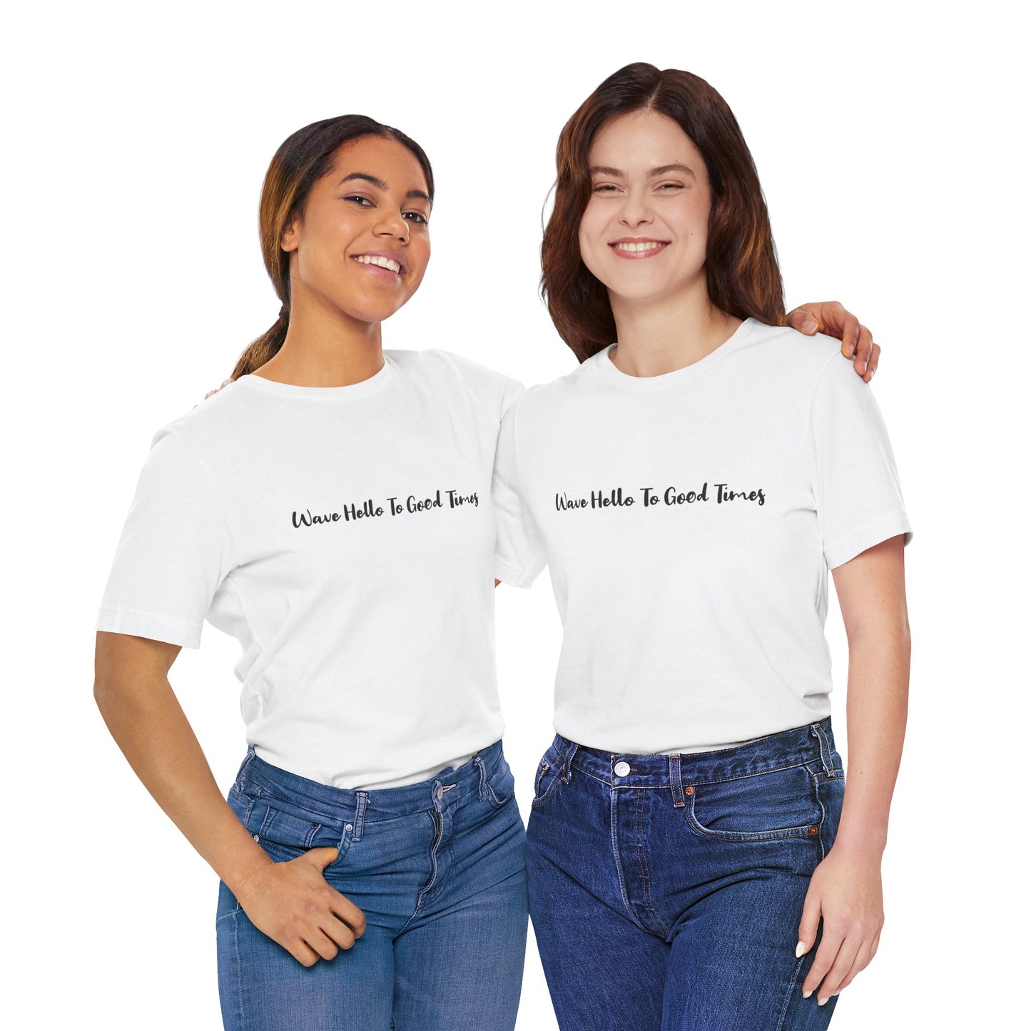 Wave Hello To Good Times Beachwear Tee, Gift for Travelers, Vacation Outfit, Trending Store, Summer T-Shirt, Comfy T-Shirt, Cool Tee