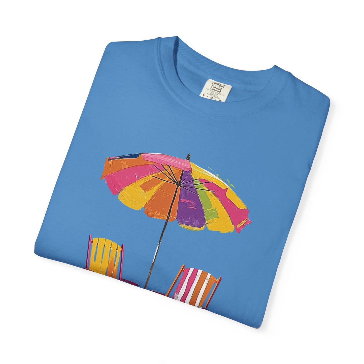 Beach Chairs Vibe T-Shirt, 100% Ring-Spun Garment-Dyed Cotton
