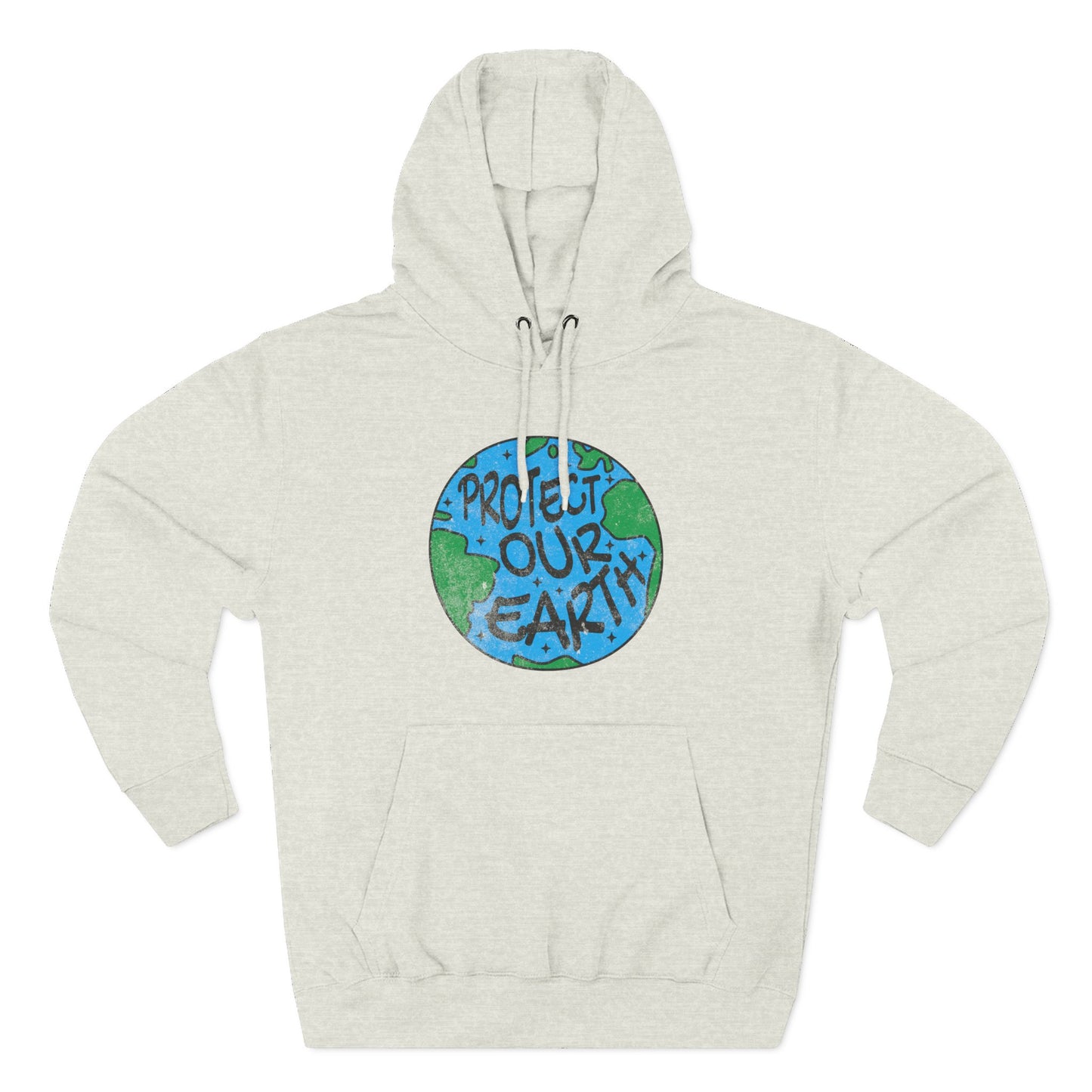 Earth Day Fleece Hoodie, Eco-Friendly Sweatshirt, Sustainable Fashion, Protect Our Earth, Gift for Nature Lovers