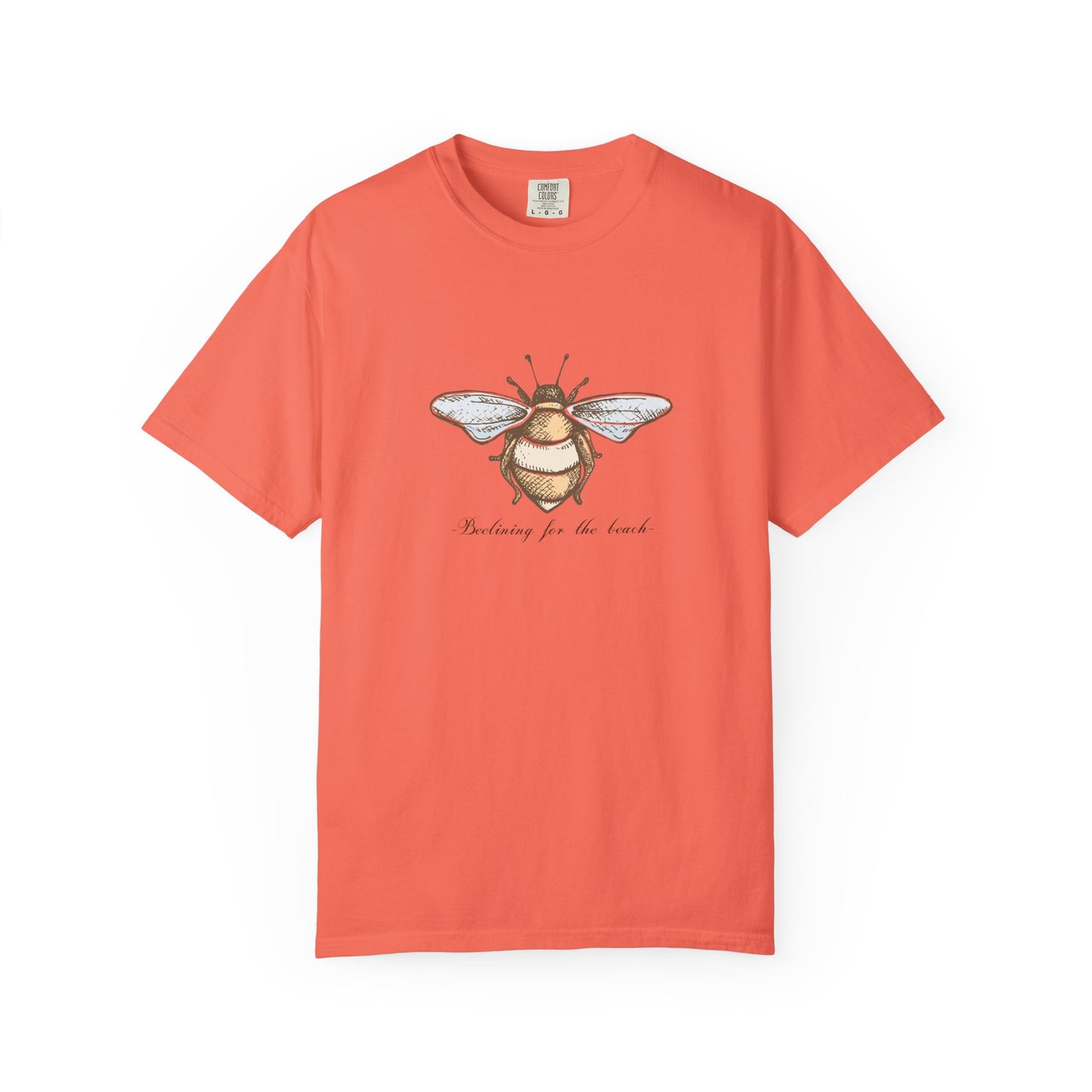 Bee Inspired Unisex Garment-Dyed T-Shirt | Nature Lover's Tee, Eco-Friendly Gift, Everyday Wear, Unique Bee Design, Spring/Summer Fashion