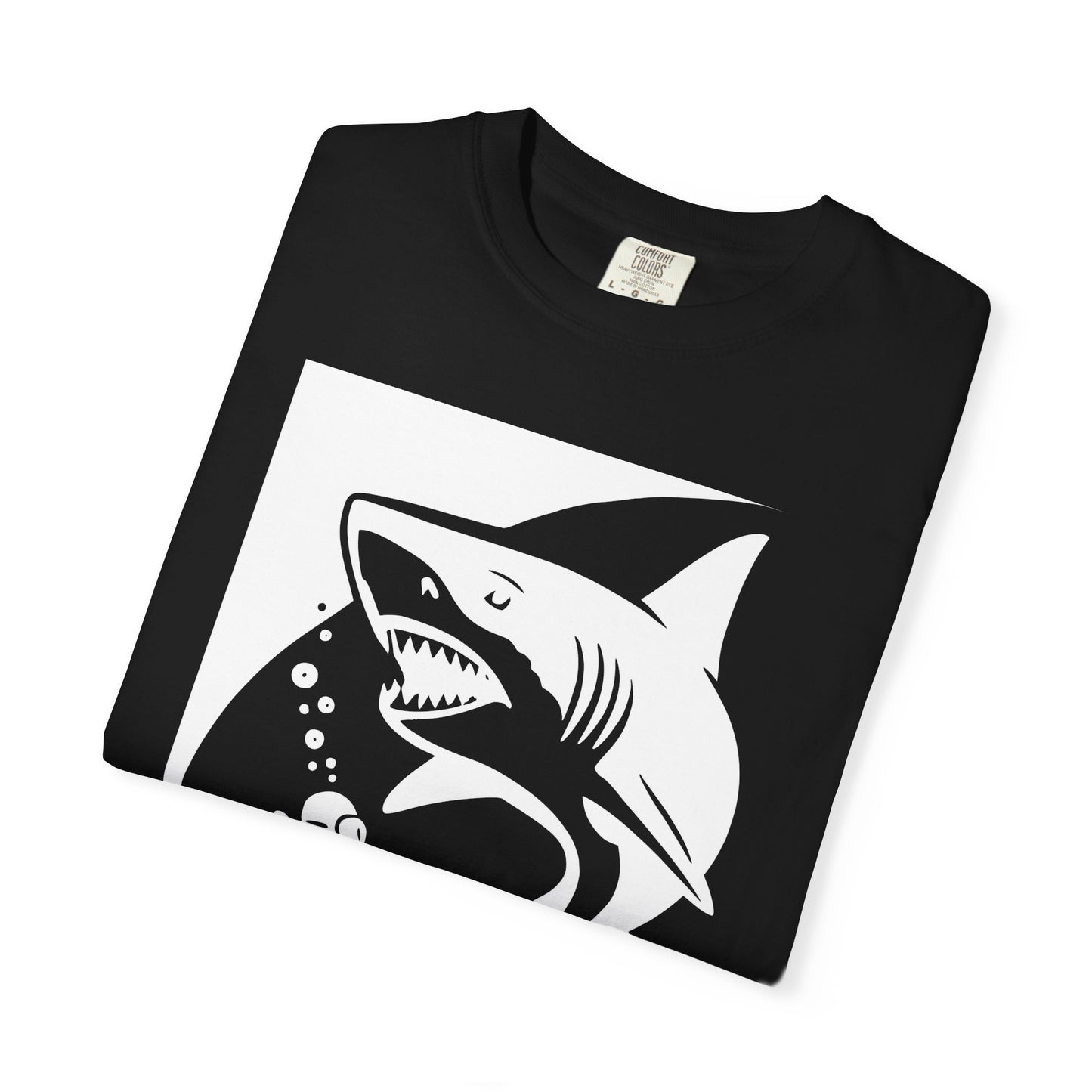 Garment-Dyed Shark T-Shirt - Comfy Everyday Tee for Casual Style, Gift, Vacation, Relaxed Fit, Layering Essential