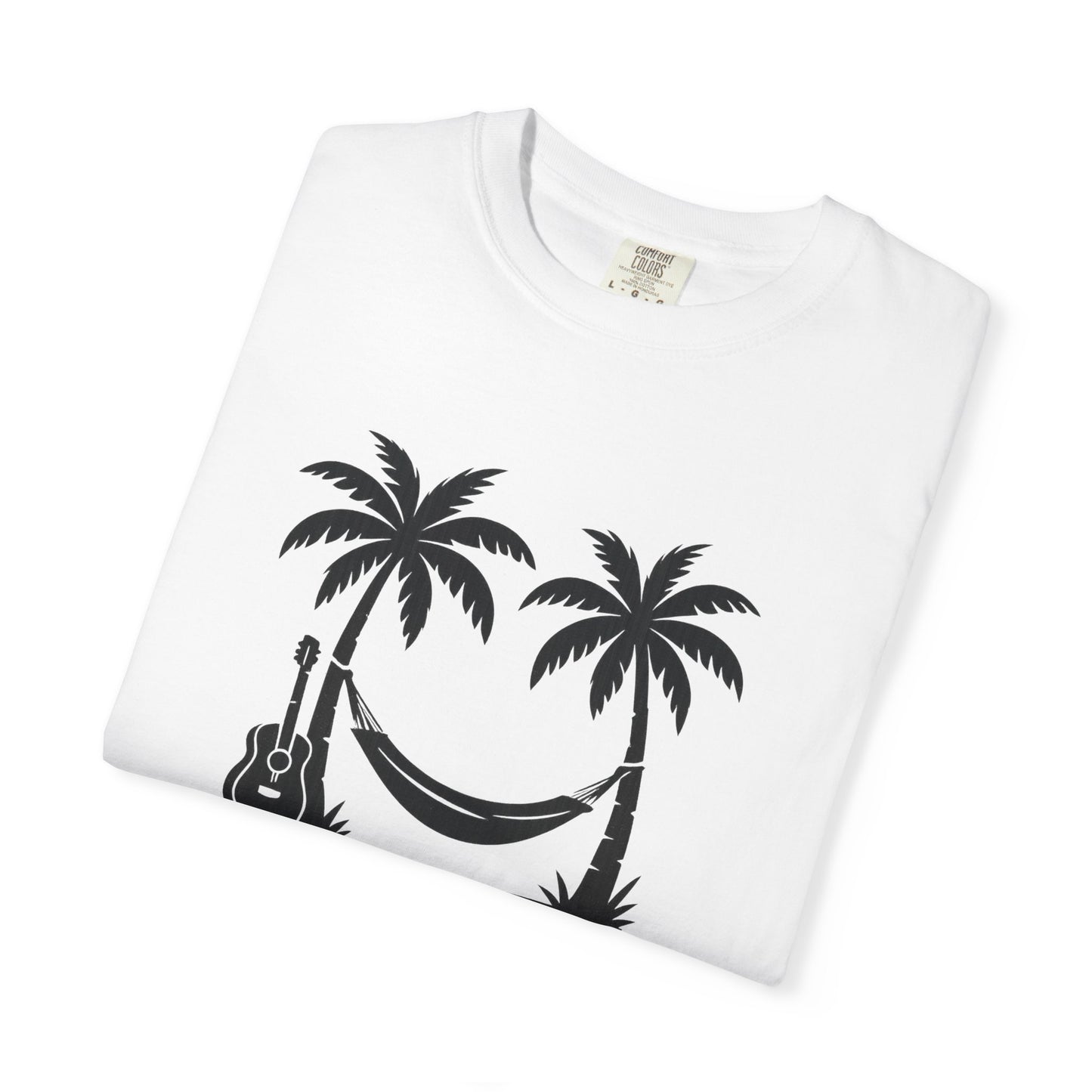 Tropical Vibes T-Shirt - Unisex Garment-Dyed Tee, Relaxing Beachwear, Cool Summer Style, Gift for Music Lovers, Vacation Outfit