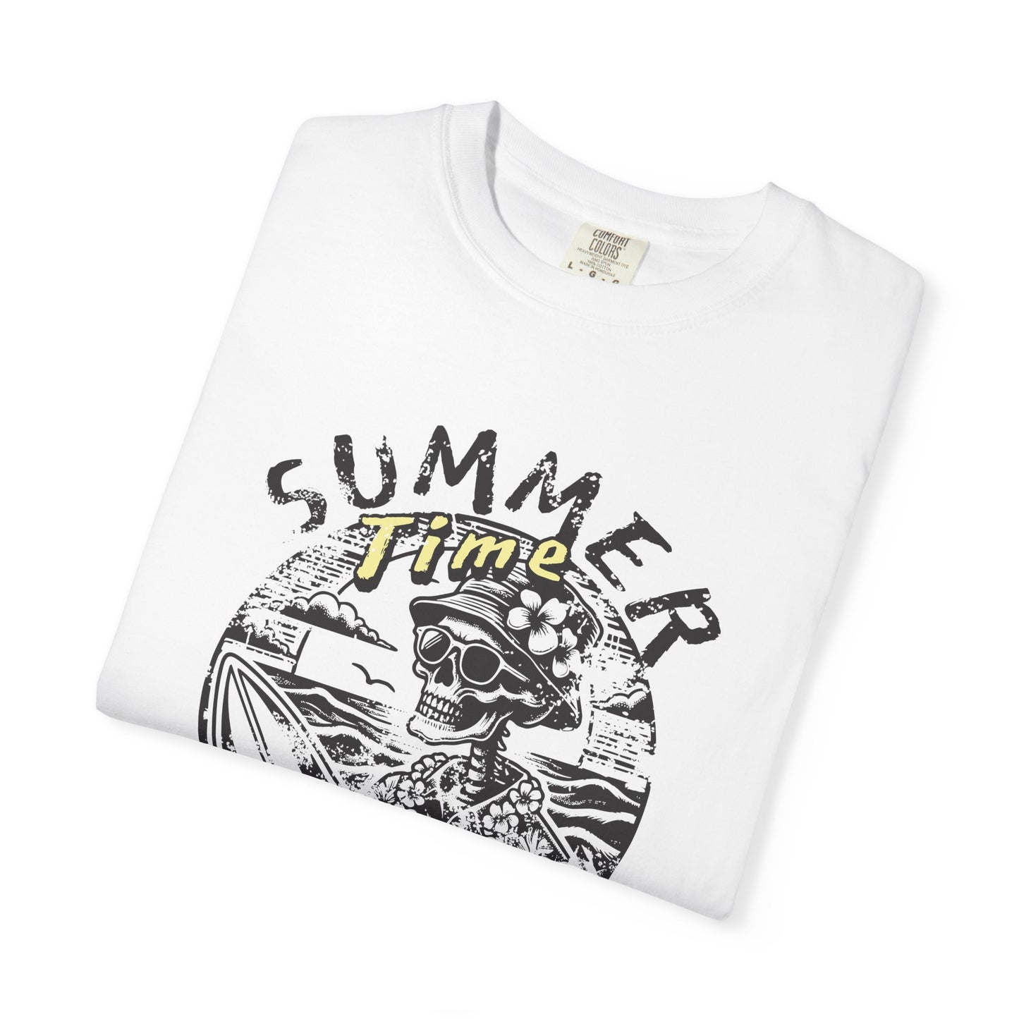 Summer Time SPF 69 Vibe T-shirt with Skeleton Graphic, Casual Tee, Beach Wear, Summer Clothes, Gift for Friends, Cool Shirt