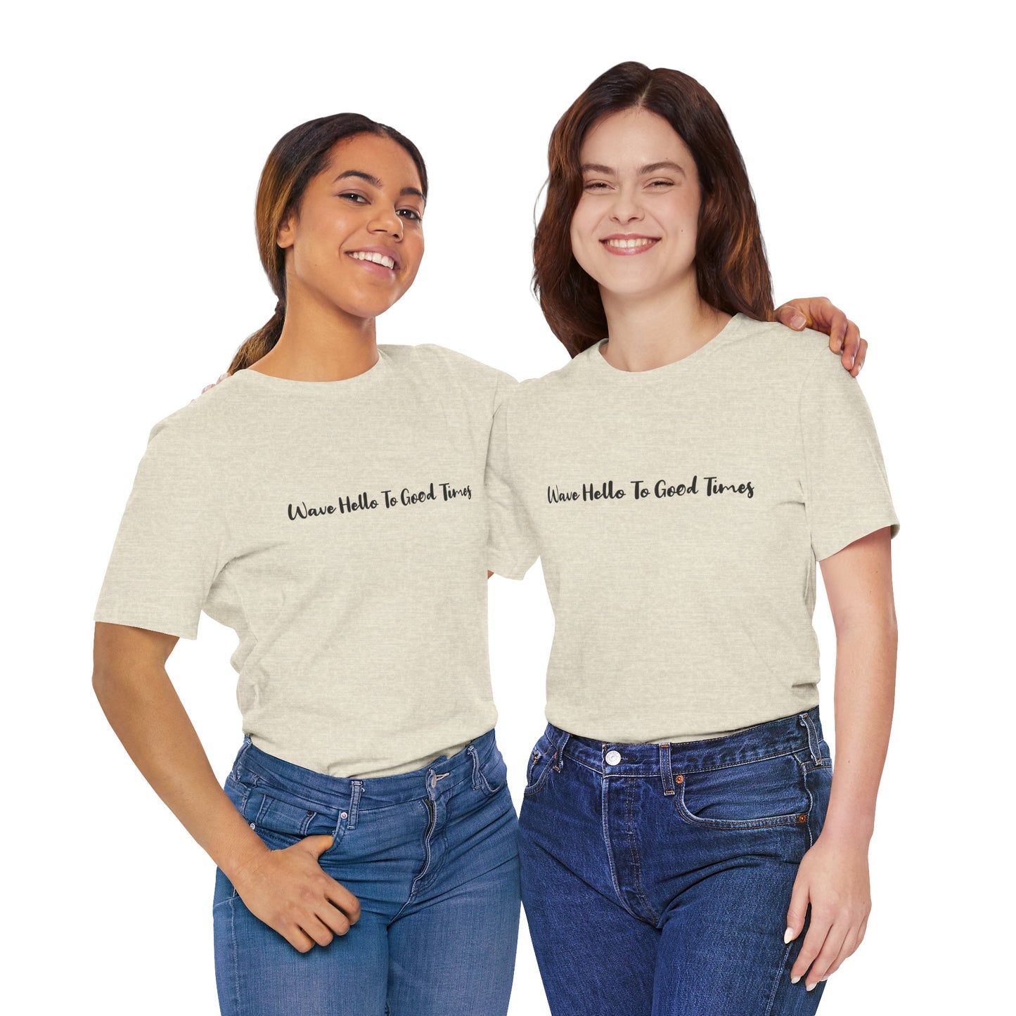 Wave Hello To Good Times Beachwear Tee, Gift for Travelers, Vacation Outfit, Trending Store, Summer T-Shirt, Comfy T-Shirt, Cool Tee