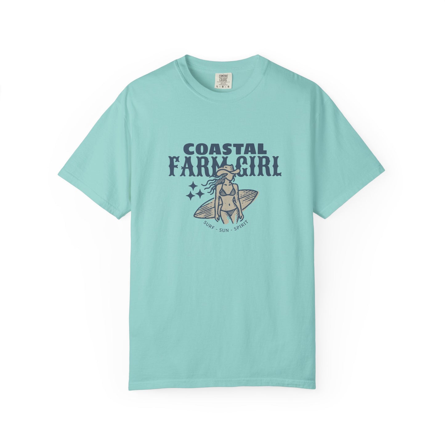 Coastal Farm Girl T-shirt, Unisex Tee for Beach Lovers, Casual Summer Wear, Gift for Surf & Farm Enthusiasts, Vintage Style Cotton Top