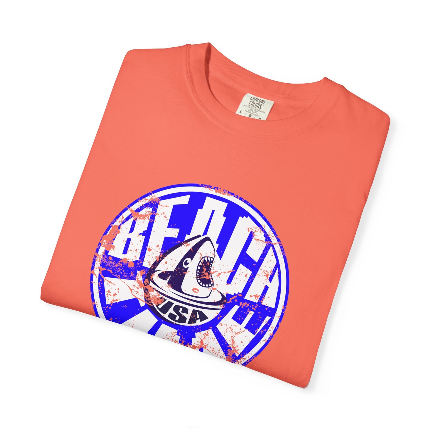Beach Time USA Vibes Garment-Dyed T-shirt, 100% Ring-Spun Cotton