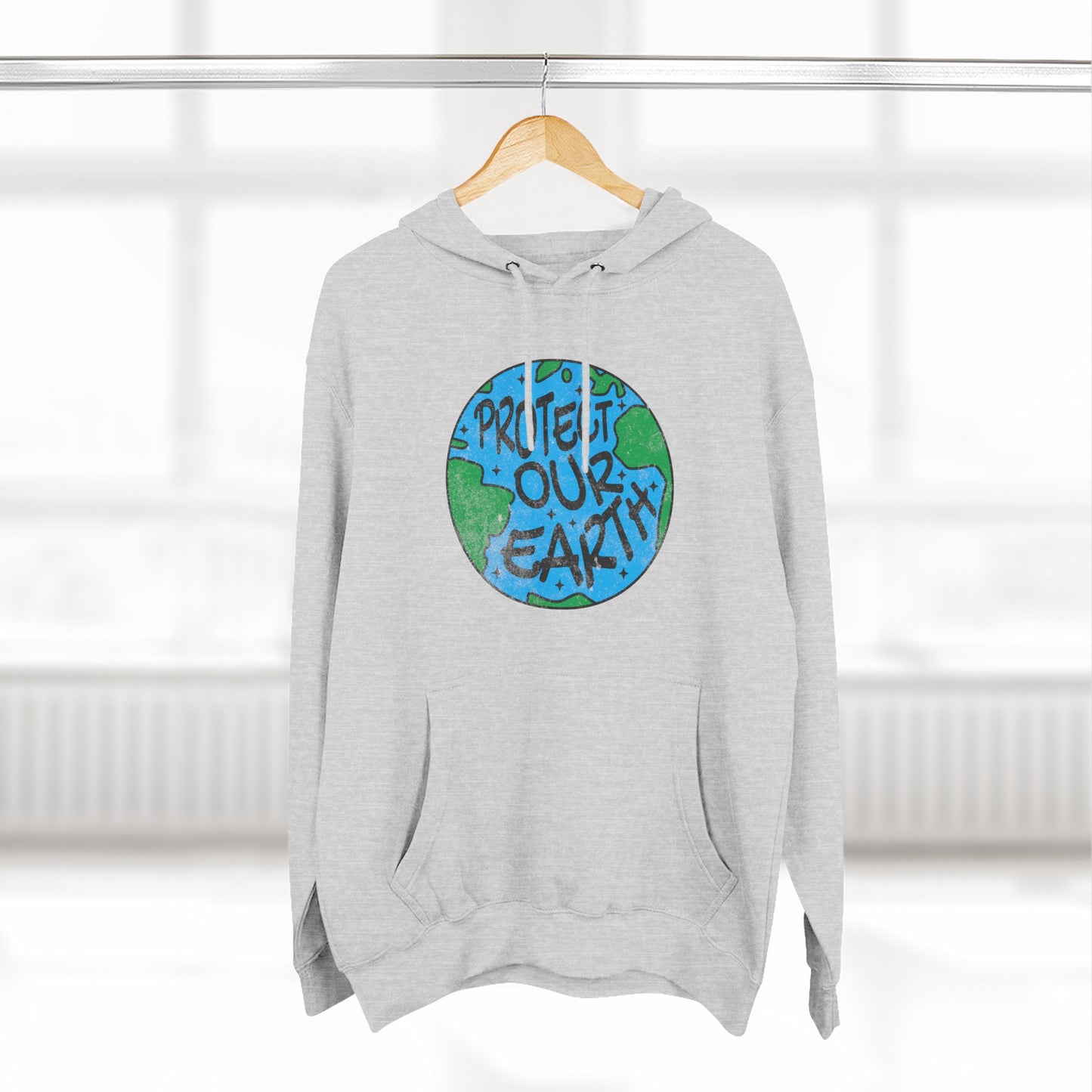 Earth Day Fleece Hoodie, Eco-Friendly Sweatshirt, Sustainable Fashion, Protect Our Earth, Gift for Nature Lovers