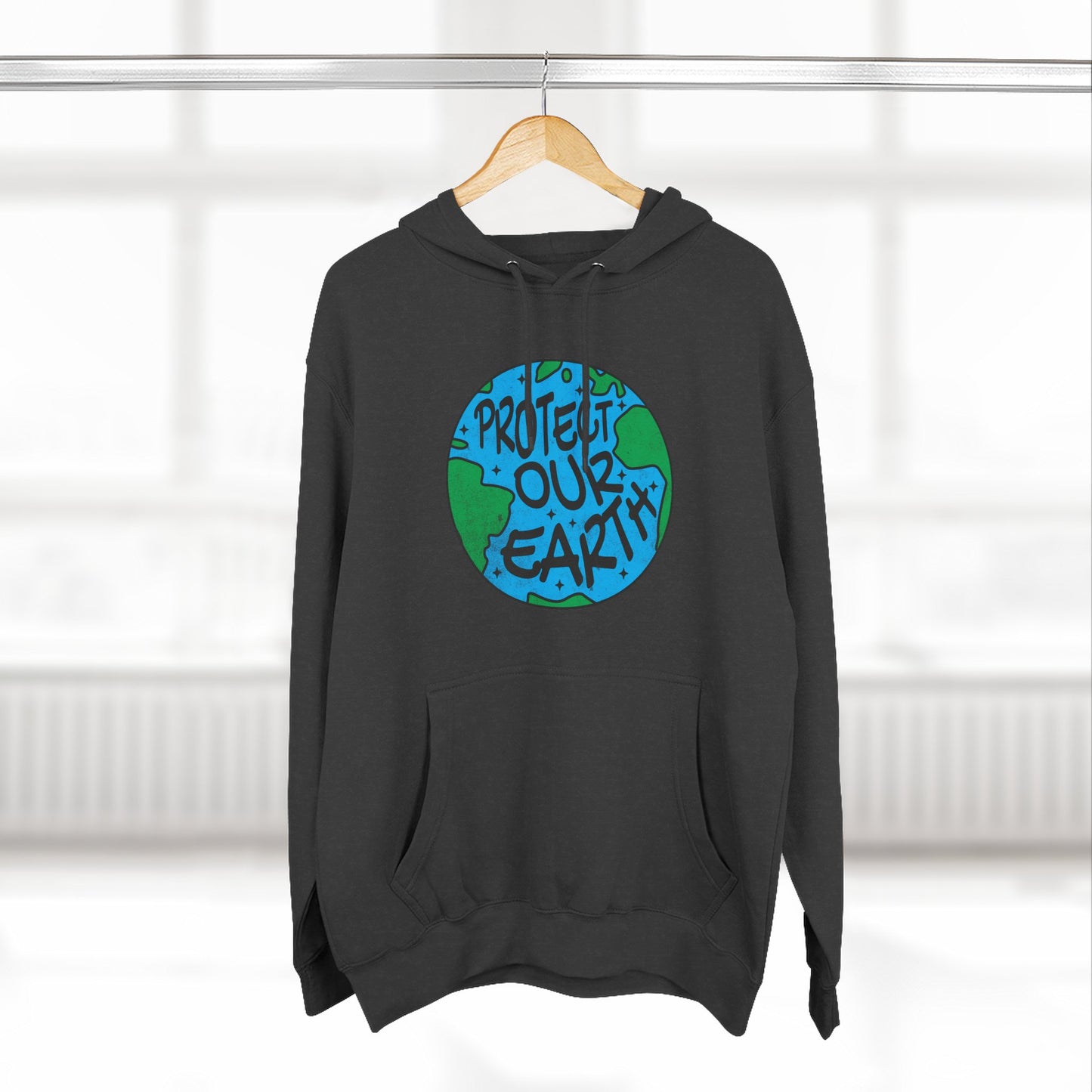 Earth Day Fleece Hoodie, Eco-Friendly Sweatshirt, Sustainable Fashion, Protect Our Earth, Gift for Nature Lovers