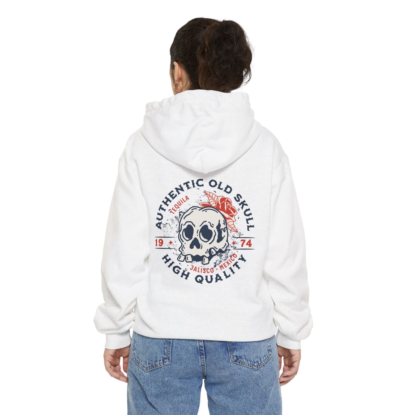 Skull Tequila Back Style Unisex Hoodie - Vintage Style, Comfortable, Ideal for Casual Outings, Gifts, Everyday Wear, Holiday Apparel
