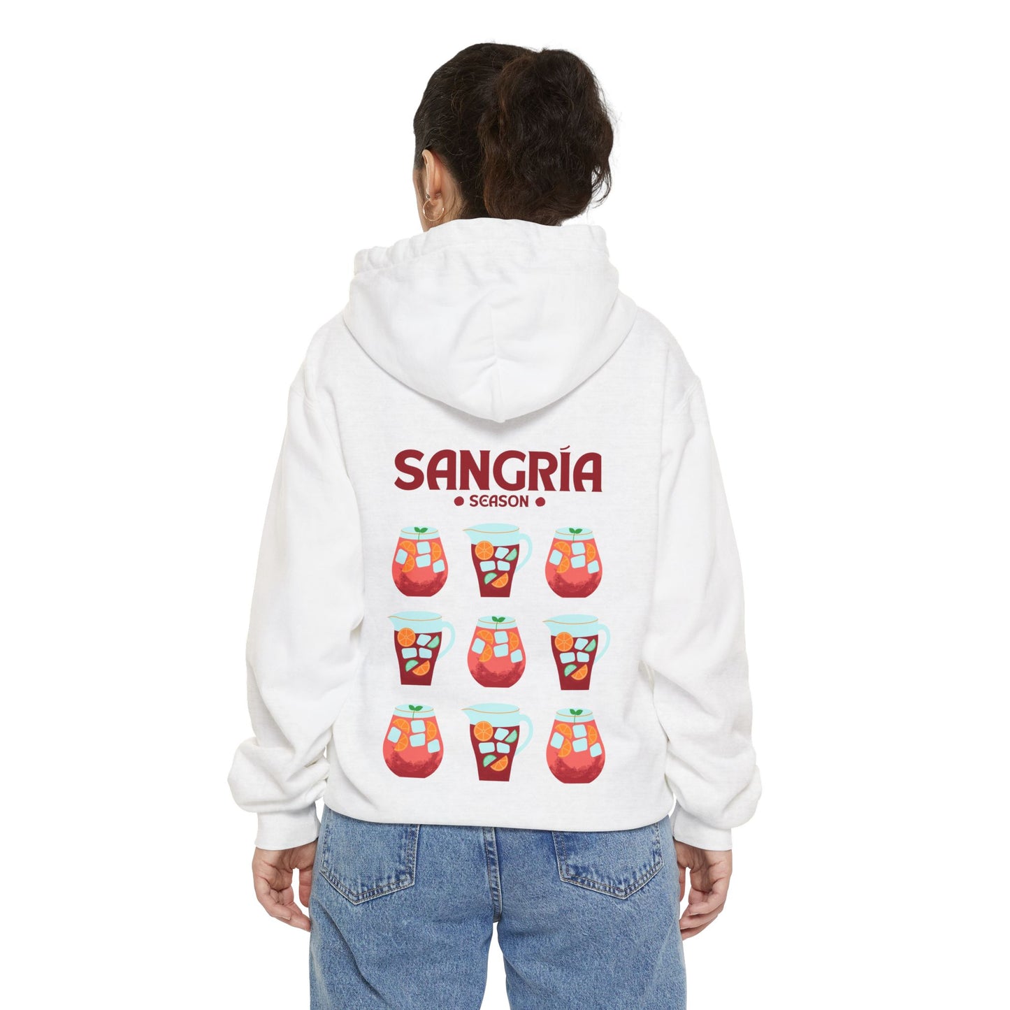Sangria Vibes Hoodie - Chill Unisex Garment-Dyed Sweatshirt, Perfect for Parties, Festivals, Summer Celebrations, Drink Lovers, Cozy Apparel