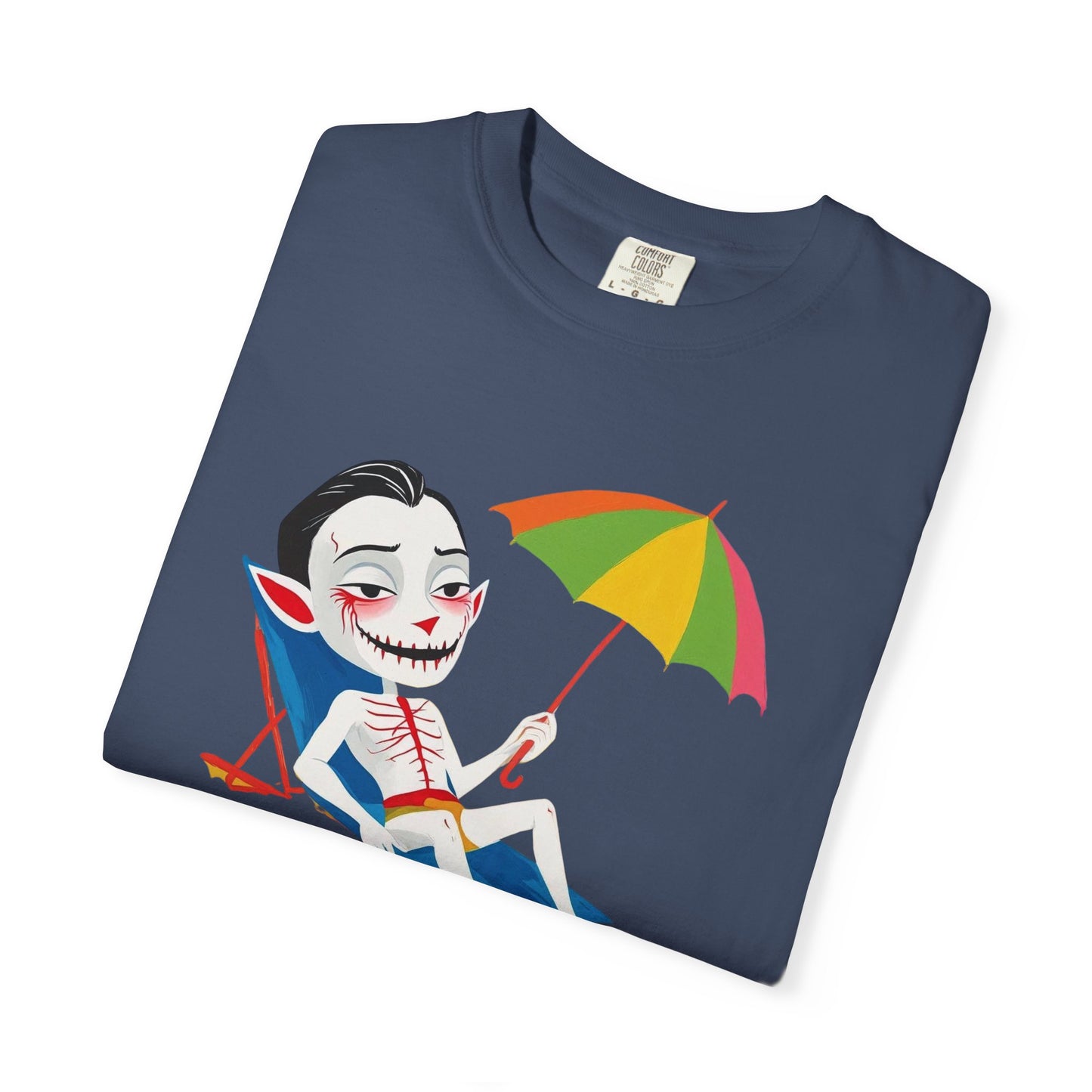 Beach Vibe Vampire Skeleton, 100% Ring-Spun Garment-Dyed Cotton