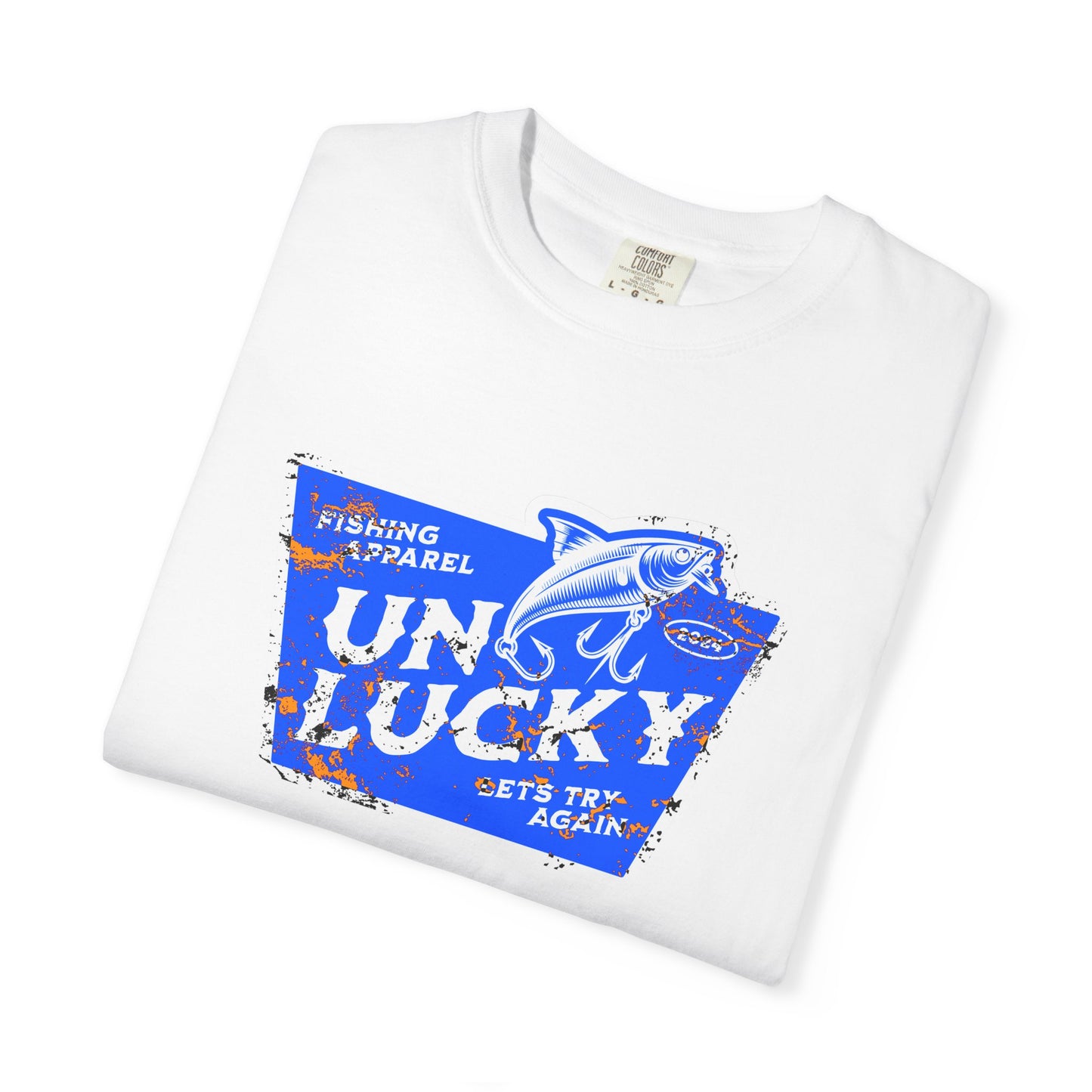 Lucky Fishing T-Shirt, Unisex Garment-Dyed Tee, Great for Fishermen, Perfect Gift for Anglers, Outdoor Adventure Apparel, Fishing