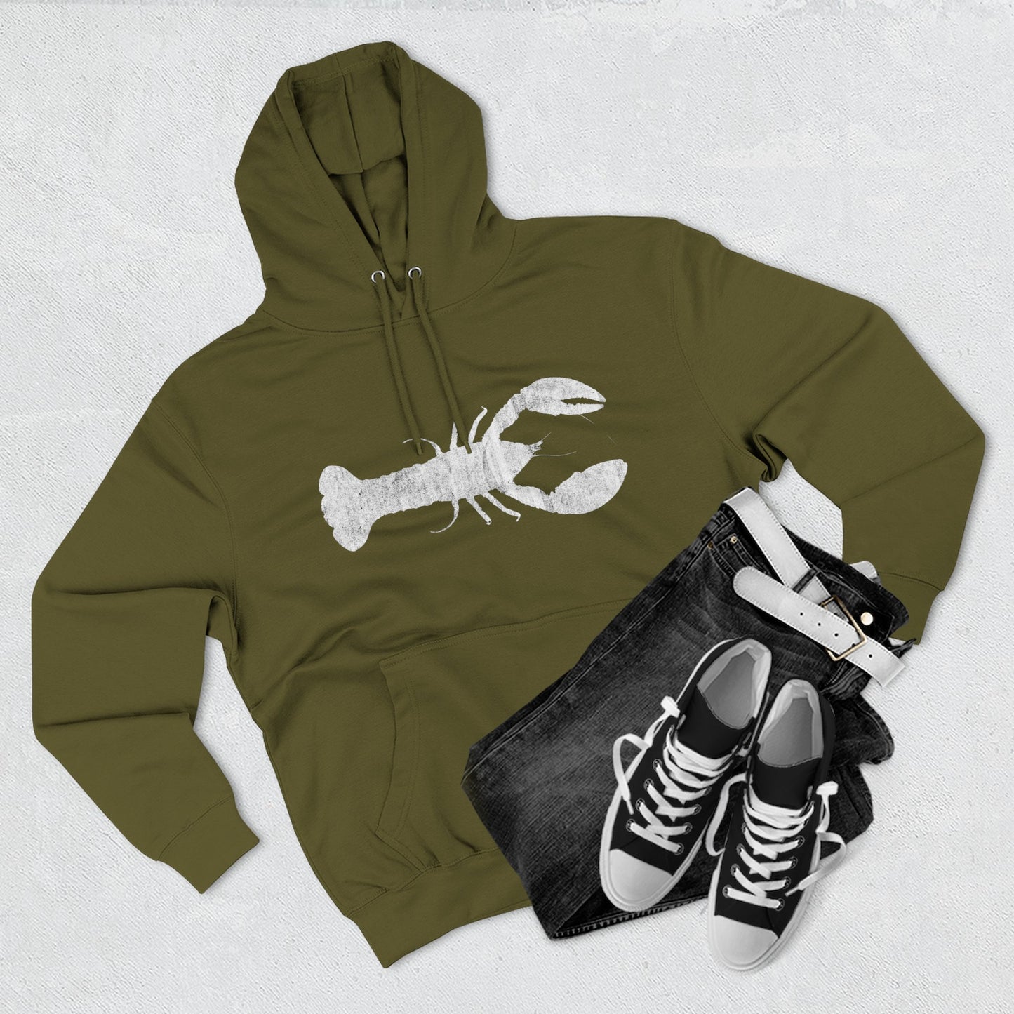 Lobster Fleece Hoodie - Cozy Pullover for Seafood Lovers, Casual Wear, Beach Days, Gift for Grill Masters, Maritime Style