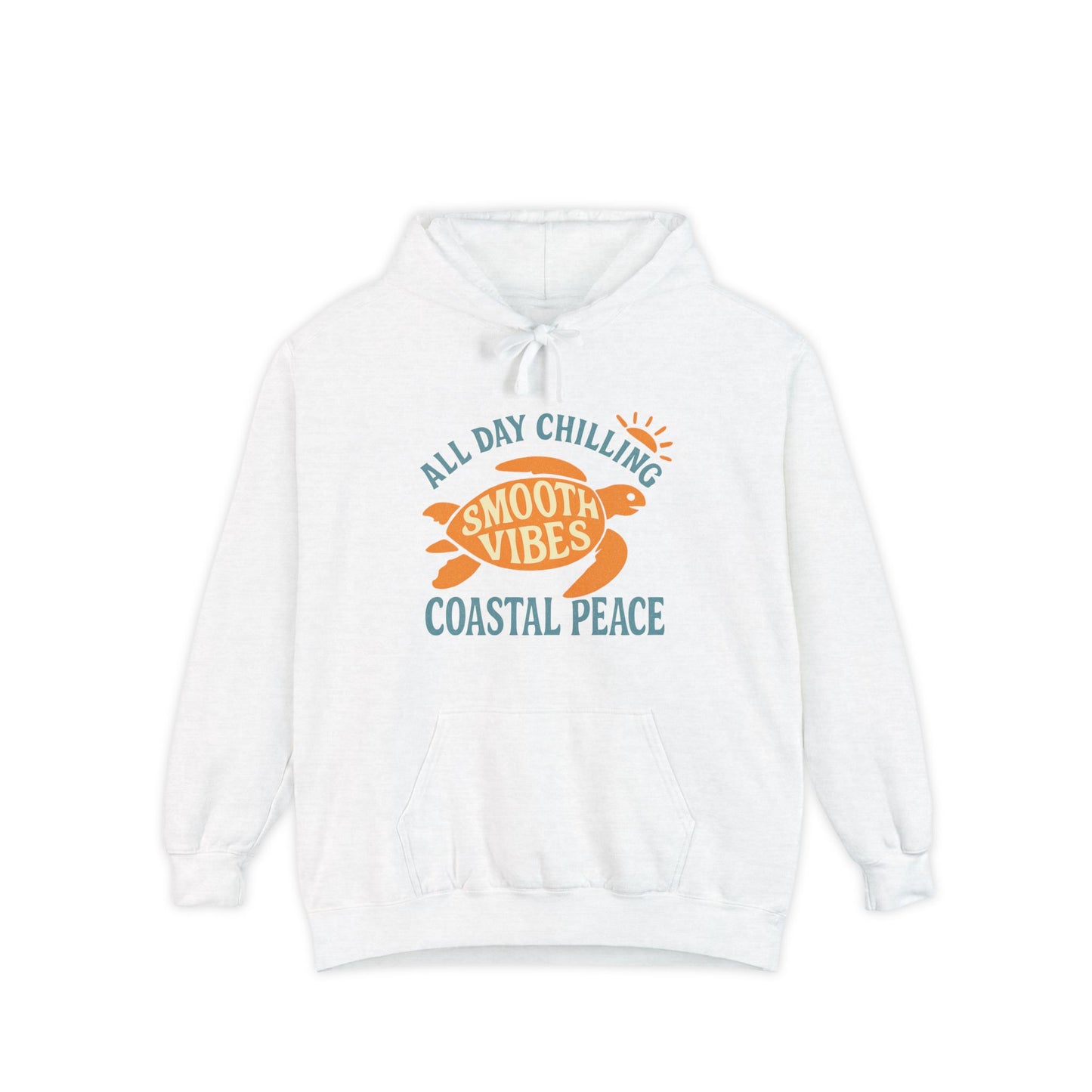 Smooth Coastal Vibes Hoodie, Garment-Dyed, Beach Day, Gift for Him or Her, Summer Chill, Casual Wear