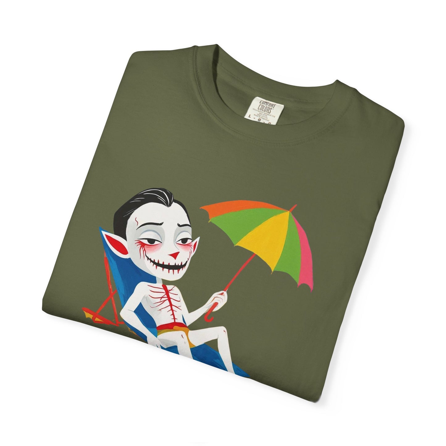 Beach Vibe Vampire Skeleton, 100% Ring-Spun Garment-Dyed Cotton
