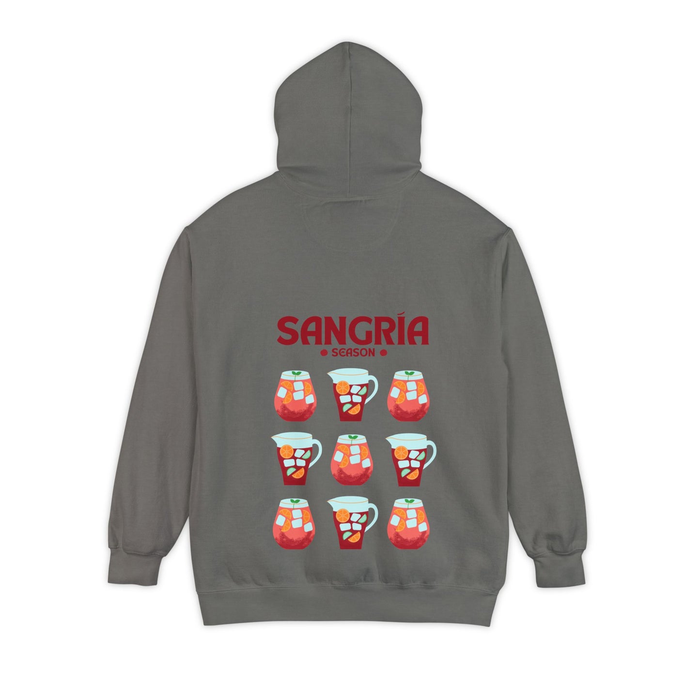 Sangria Vibes Hoodie - Chill Unisex Garment-Dyed Sweatshirt, Perfect for Parties, Festivals, Summer Celebrations, Drink Lovers, Cozy Apparel