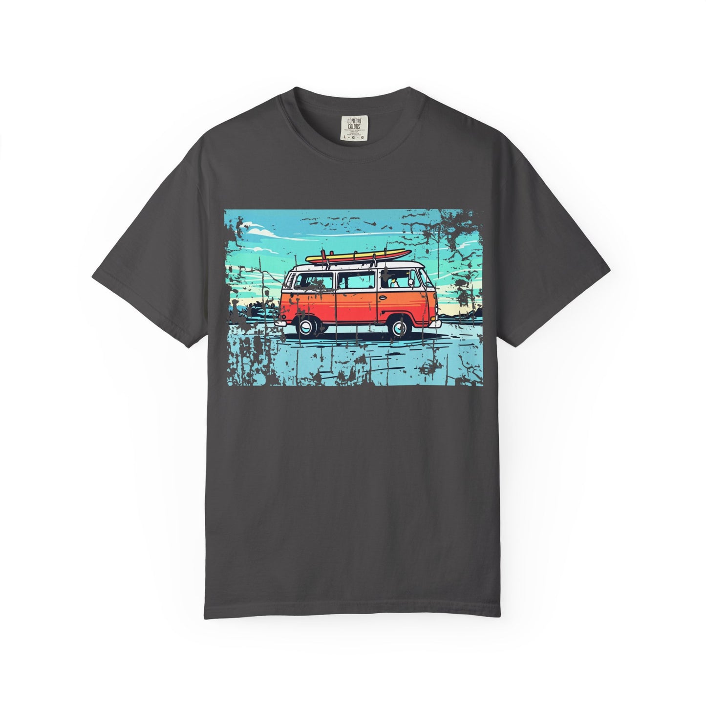 Retro Surfing Van T-Shirt, Beachwear, Vacation Apparel, Gift for Surfer, Summer Style, Casual Wear