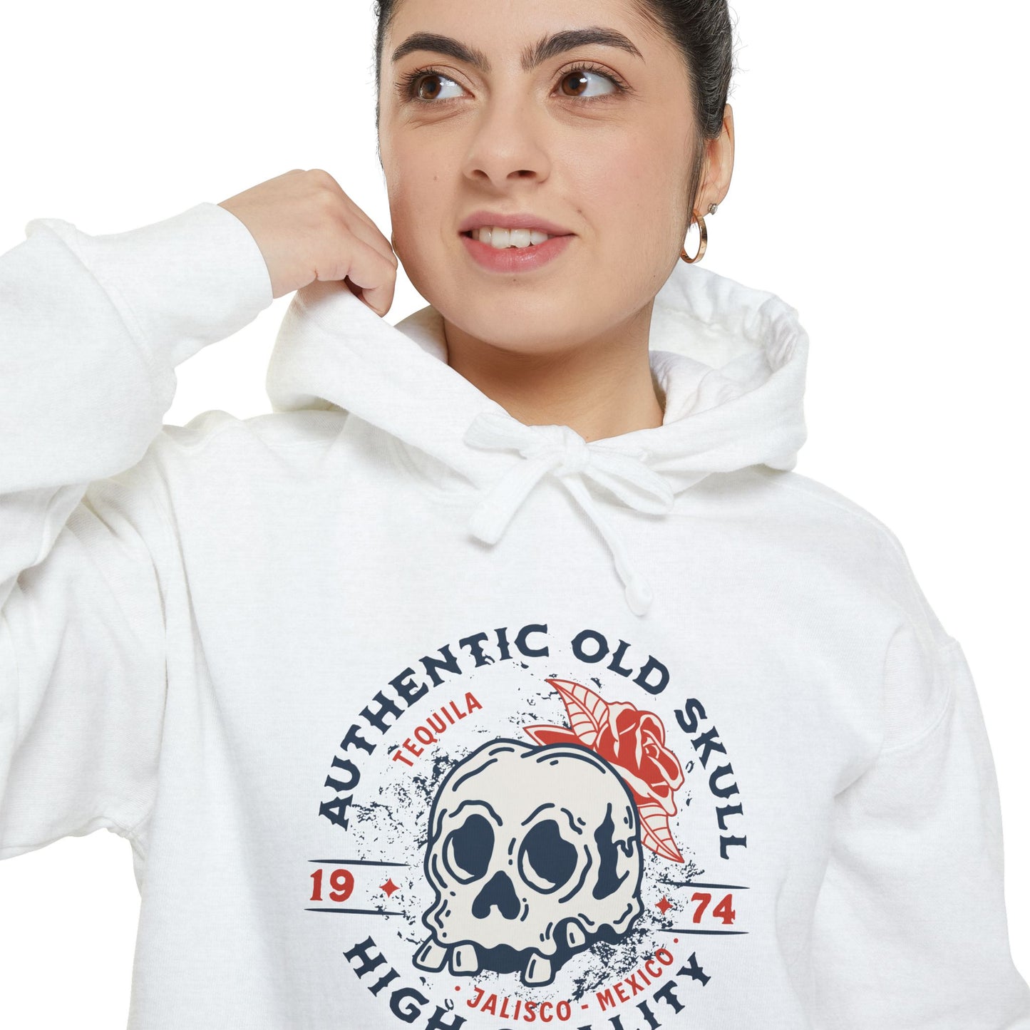 Skull Tequila Unisex Hoodie - Vintage Style, Comfortable, Ideal for Casual Outings, Gifts, Everyday Wear, Holiday Apparel
