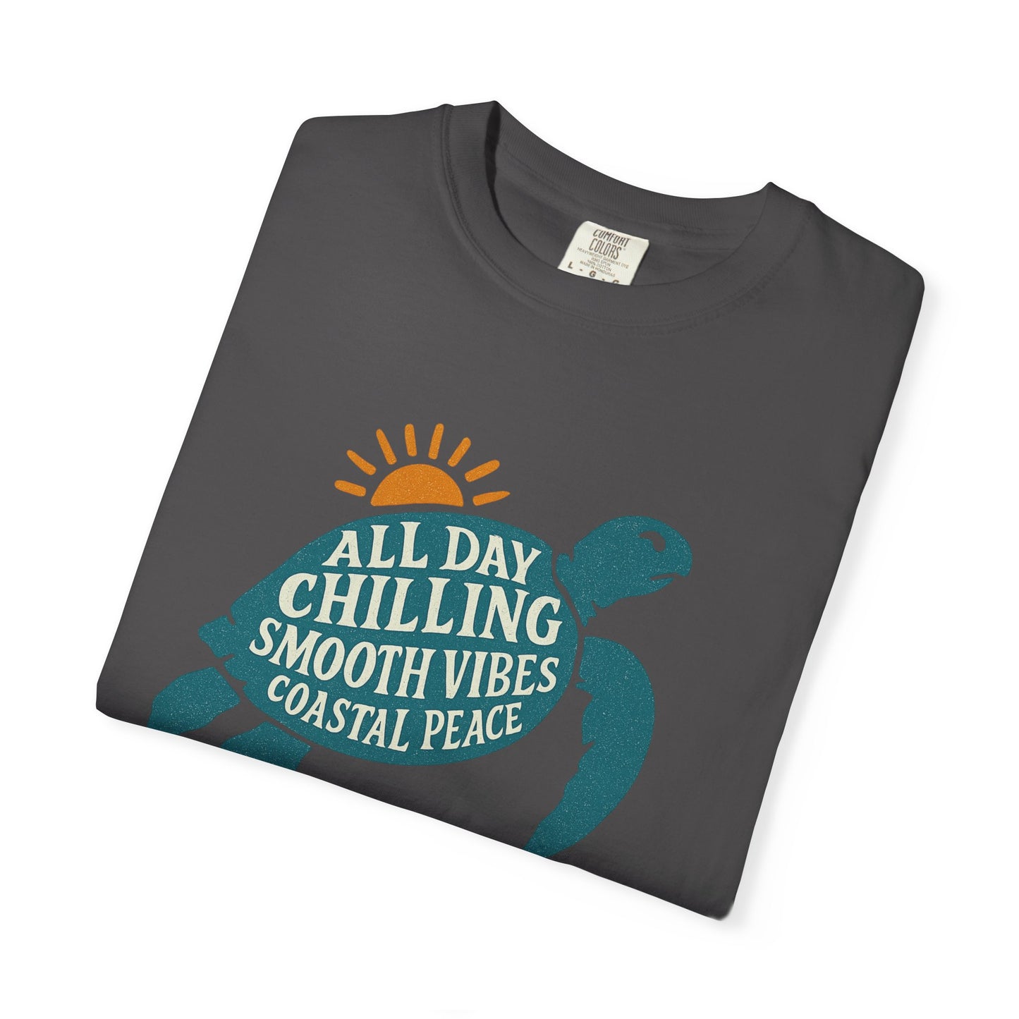 Coastal Peace T-Shirt | All Day Chilling Tee, Beach Vibes, Unisex Garment-Dyed Shirt, Summer Fashion, Eco-Friendly Apparel