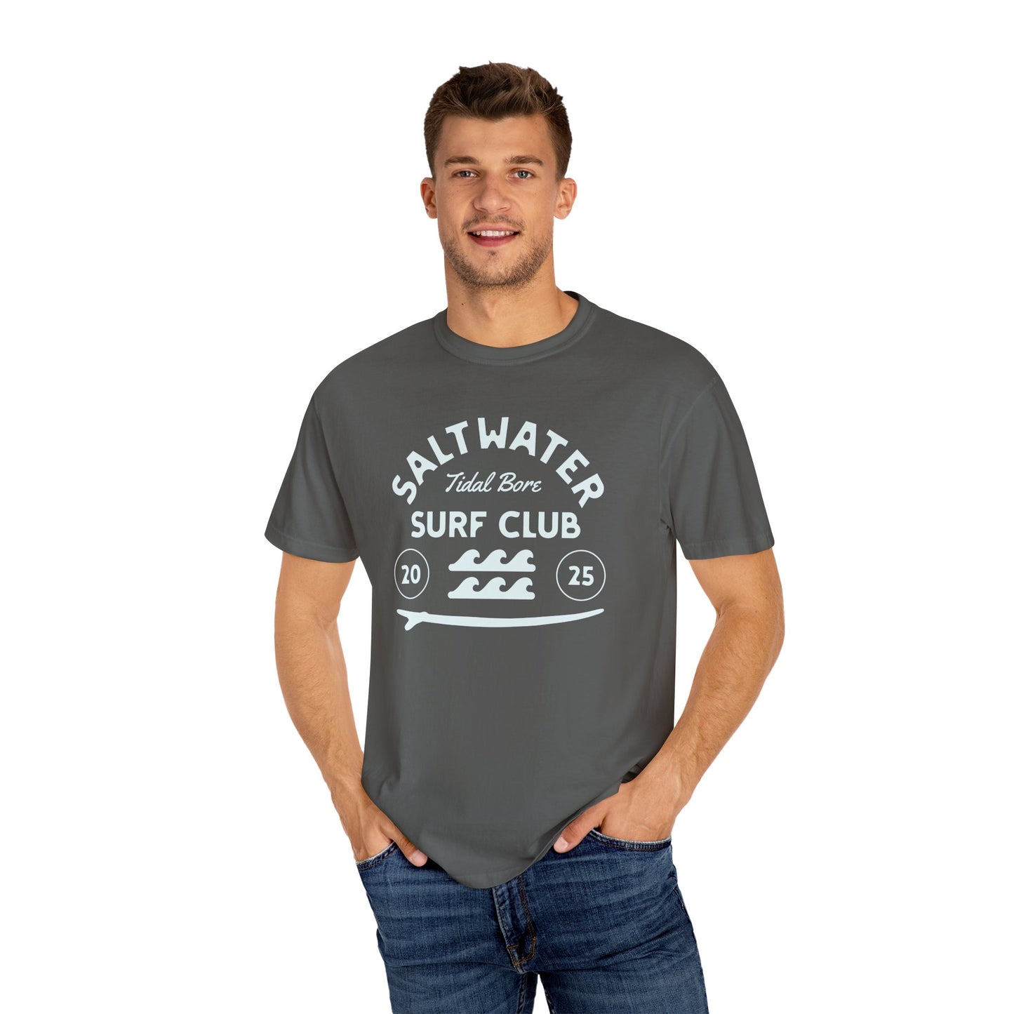 Surf Club Unisex T-Shirt, Eco-Friendly Tee, Beachwear, Casual Summer Apparel, Gift for Surfers, Coastal Vibe