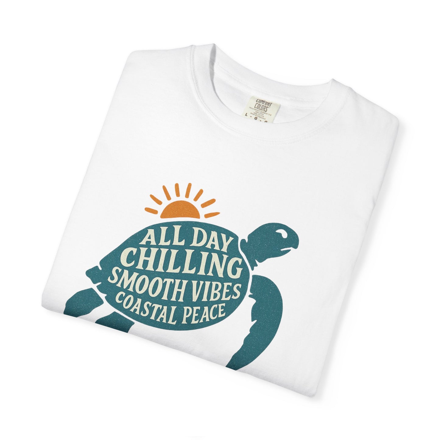 Coastal Peace T-Shirt | All Day Chilling Tee, Beach Vibes, Unisex Garment-Dyed Shirt, Summer Fashion, Eco-Friendly Apparel